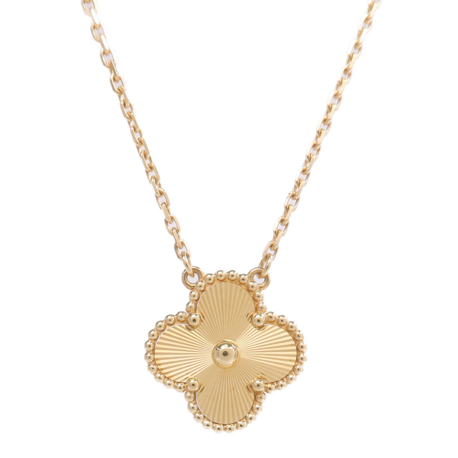 Van Cleef & Arpels 18K黃金Vintage Alhambra Pandent項鍊