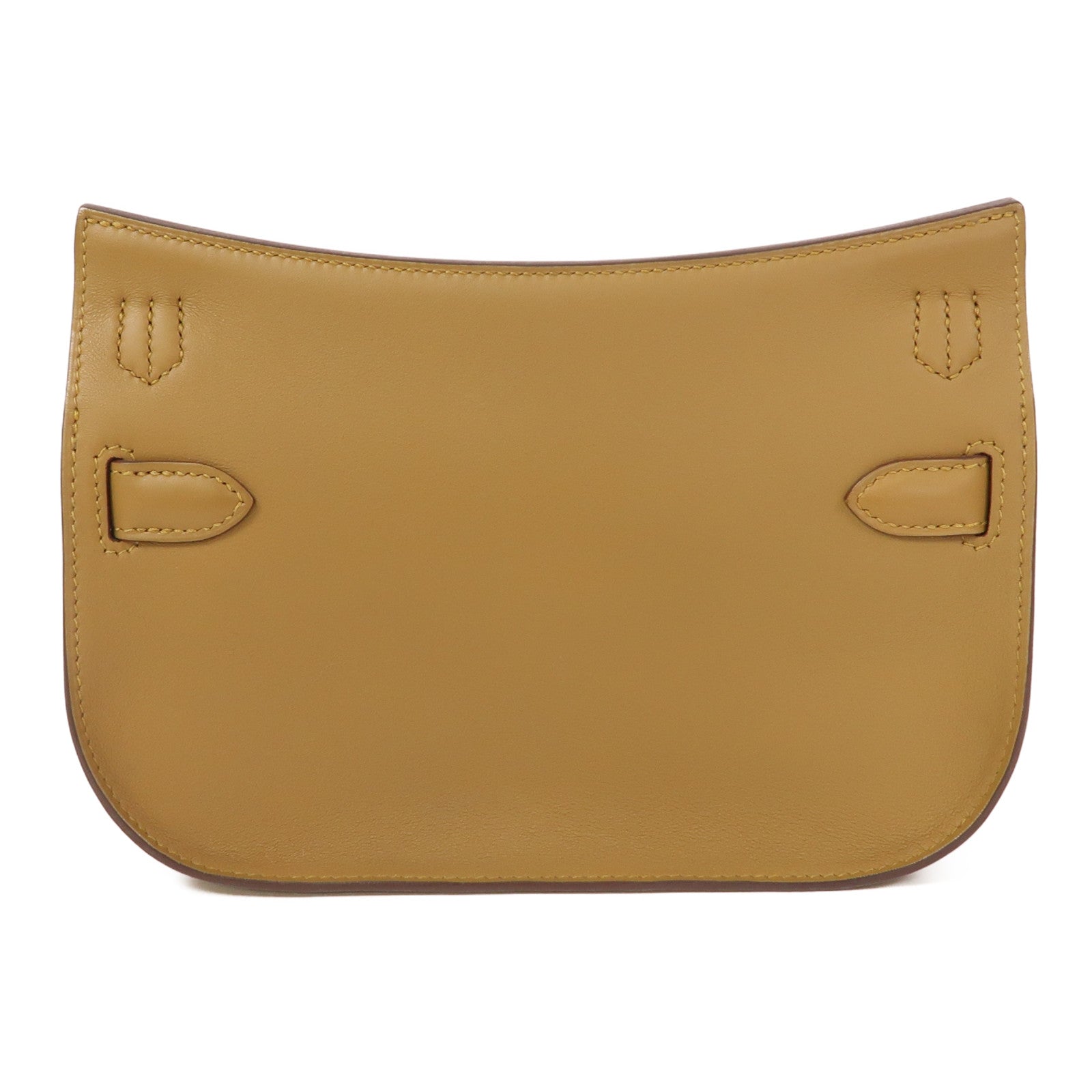 HERMES Swift皮革Mini Jypsiere金扣肩背袋芝麻色