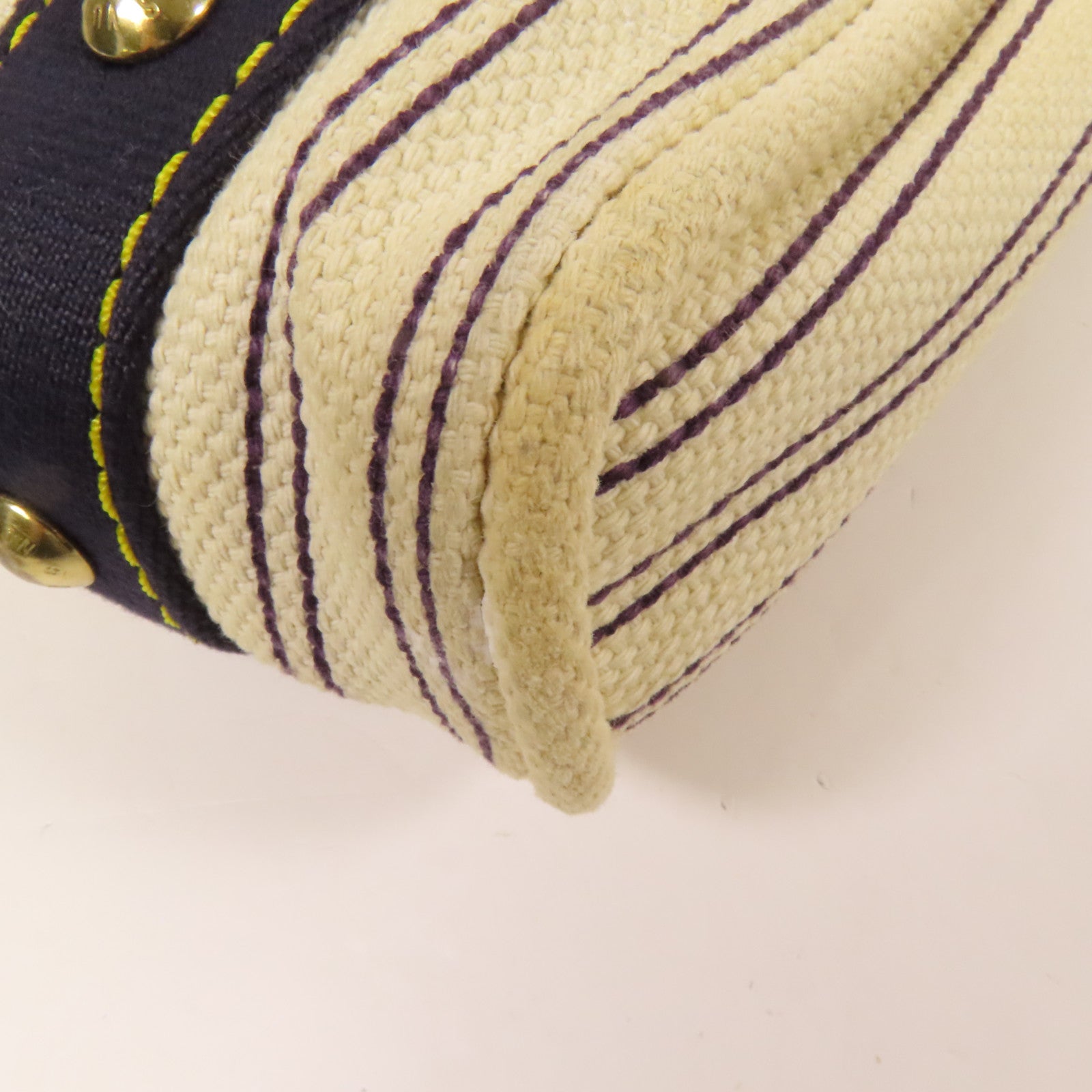 LOUIS VUITTON 帆布Antigua Cabas PM金扣手挽袋