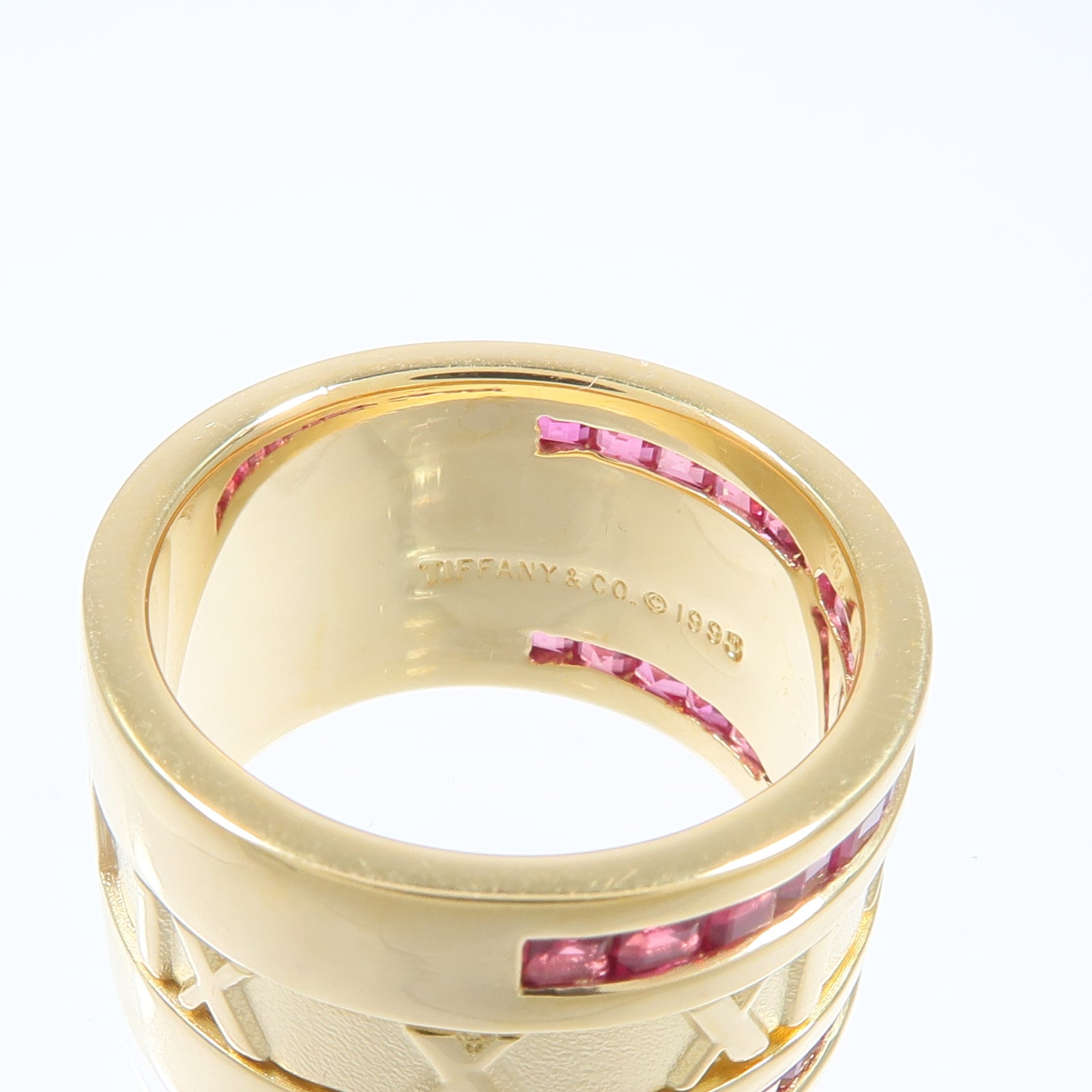 TIFFANY＆CO 18K黃金Atlas Ruby Ring戒指