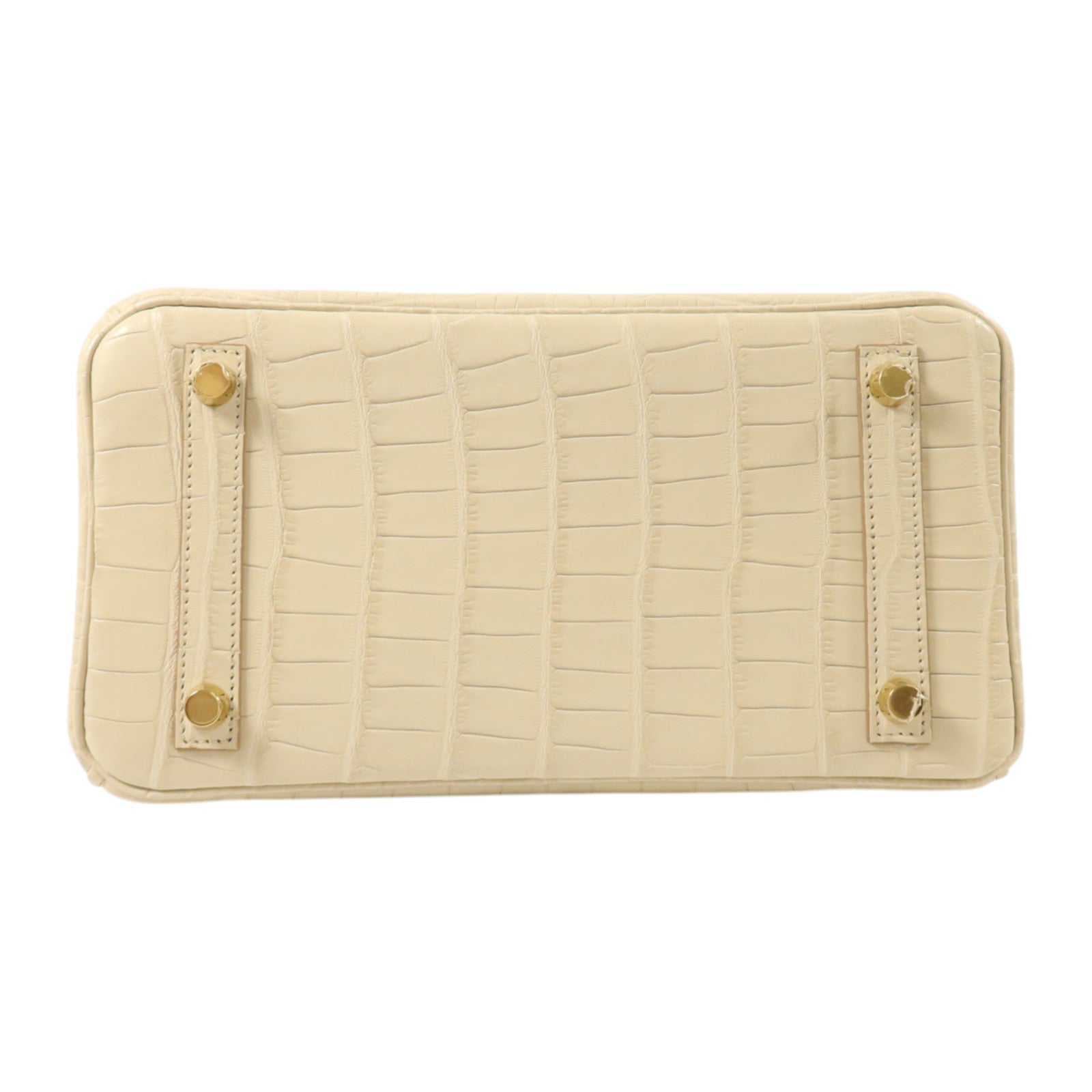 HERMES Alligator Mat皮革Birkin 25金扣手挽袋Beton