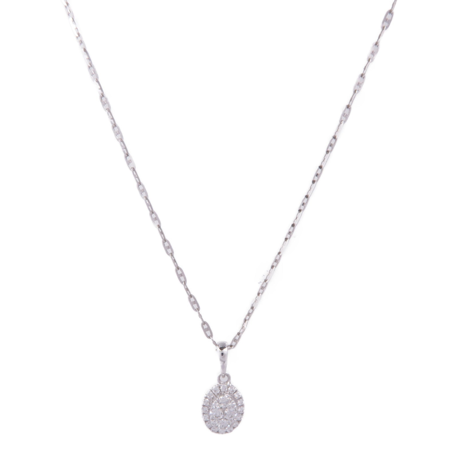 JEWELRY (PRICE DOWN) Diamond Necklace 18K White Gold