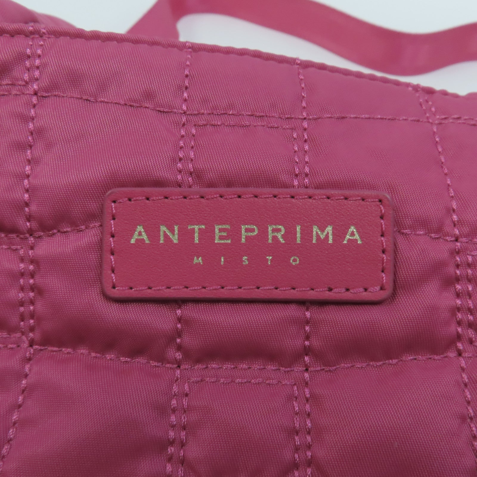 ANTEPRIMA 尼龍Tote Bag銀扣手挽肩背兩用袋粉紅色