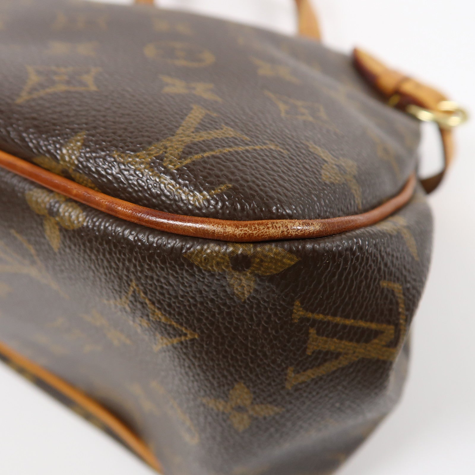 LOUIS VUITTON Monogram Batignolles Horizontal金扣肩背袋棕色