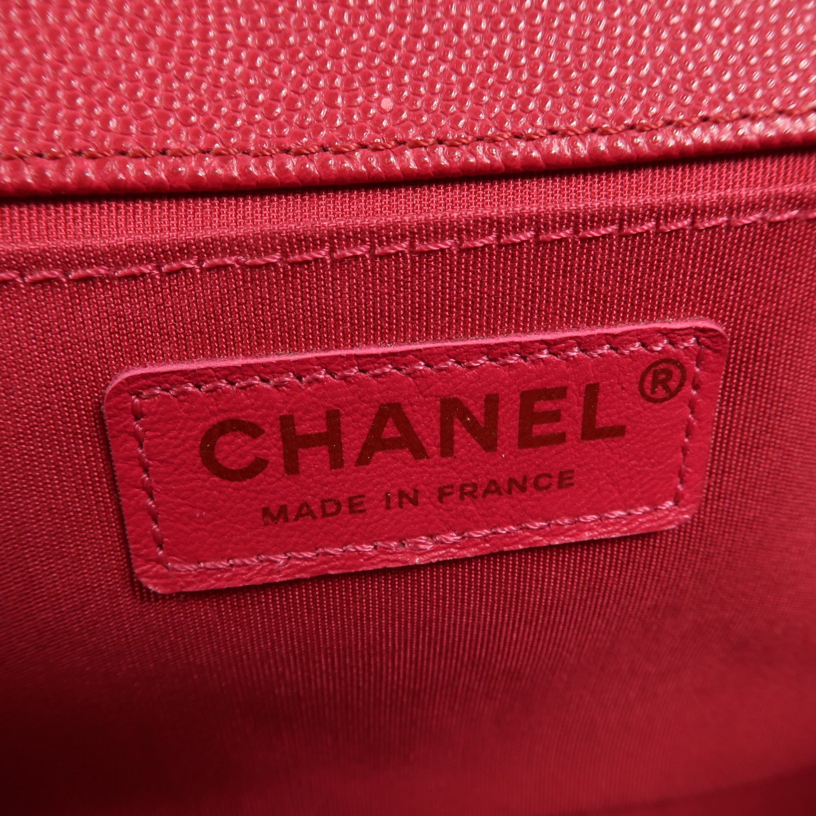 CHANEL 牛皮皮革Boy 25鏈帶肩背袋
