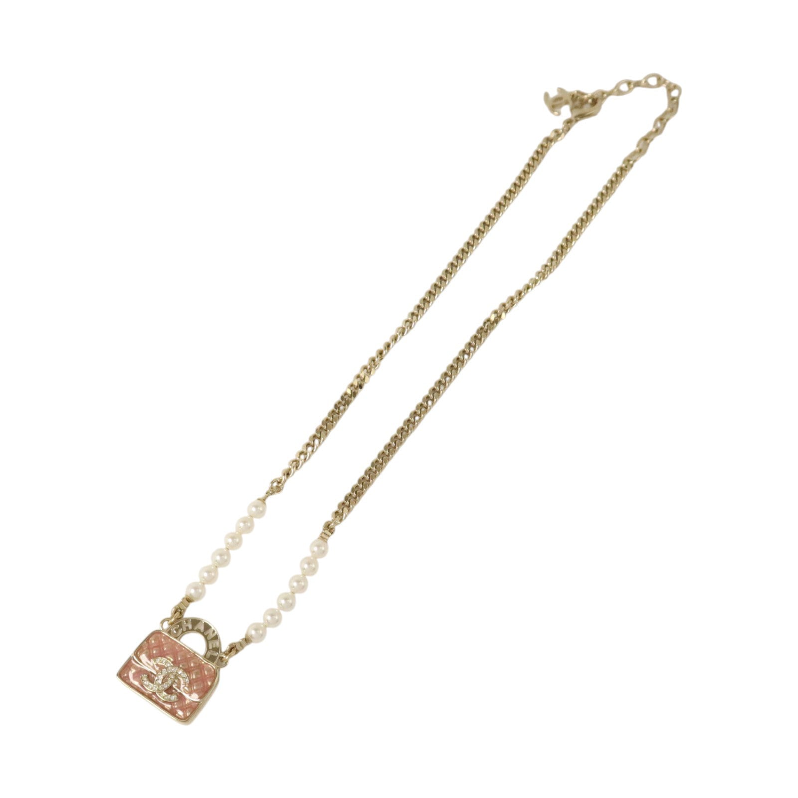 CHANEL 金屬/PVC Necklace金扣項鏈