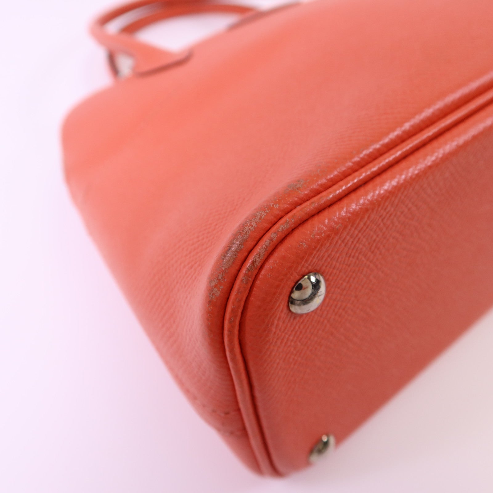 HERMES Epsom皮革Bolide 27銀扣手挽肩背兩用袋Rose Jaipur