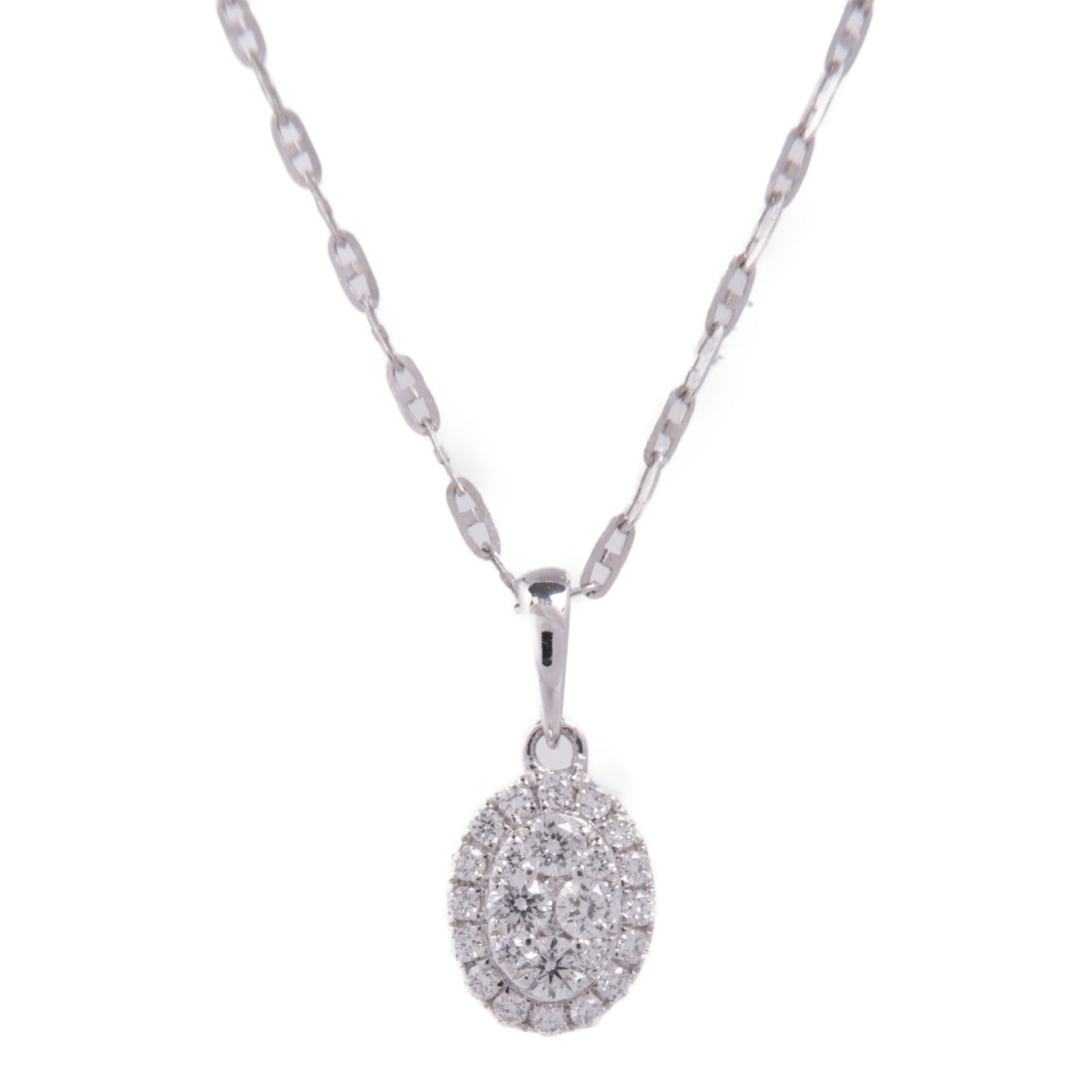 JEWELRY (PRICE DOWN) Diamond Necklace 18K White Gold