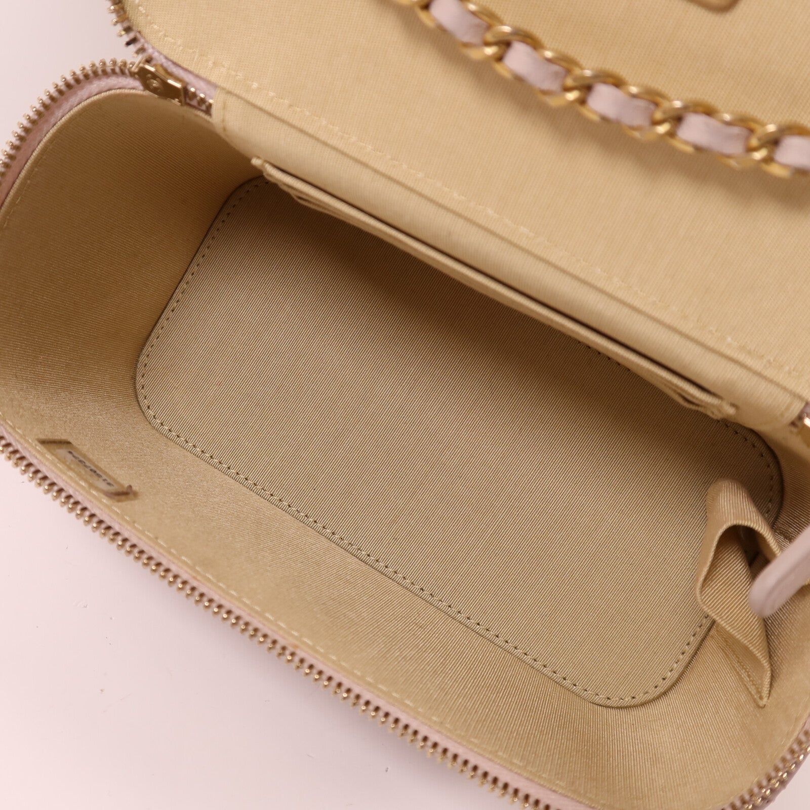 CHANEL 羊皮皮革Gold Ball Vanity Case金扣鏈帶肩背袋