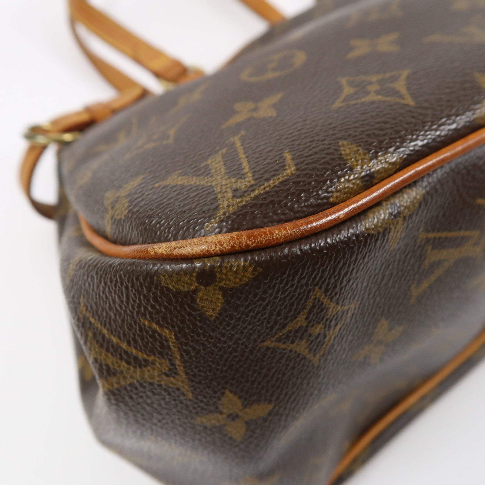 LOUIS VUITTON Monogram Batignolles Horizontal金扣肩背袋棕色