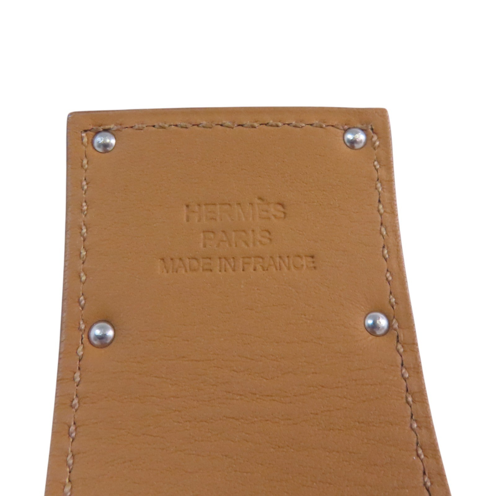 HERMES Swift皮革Kerry Dog Bracelet銀扣手鐲