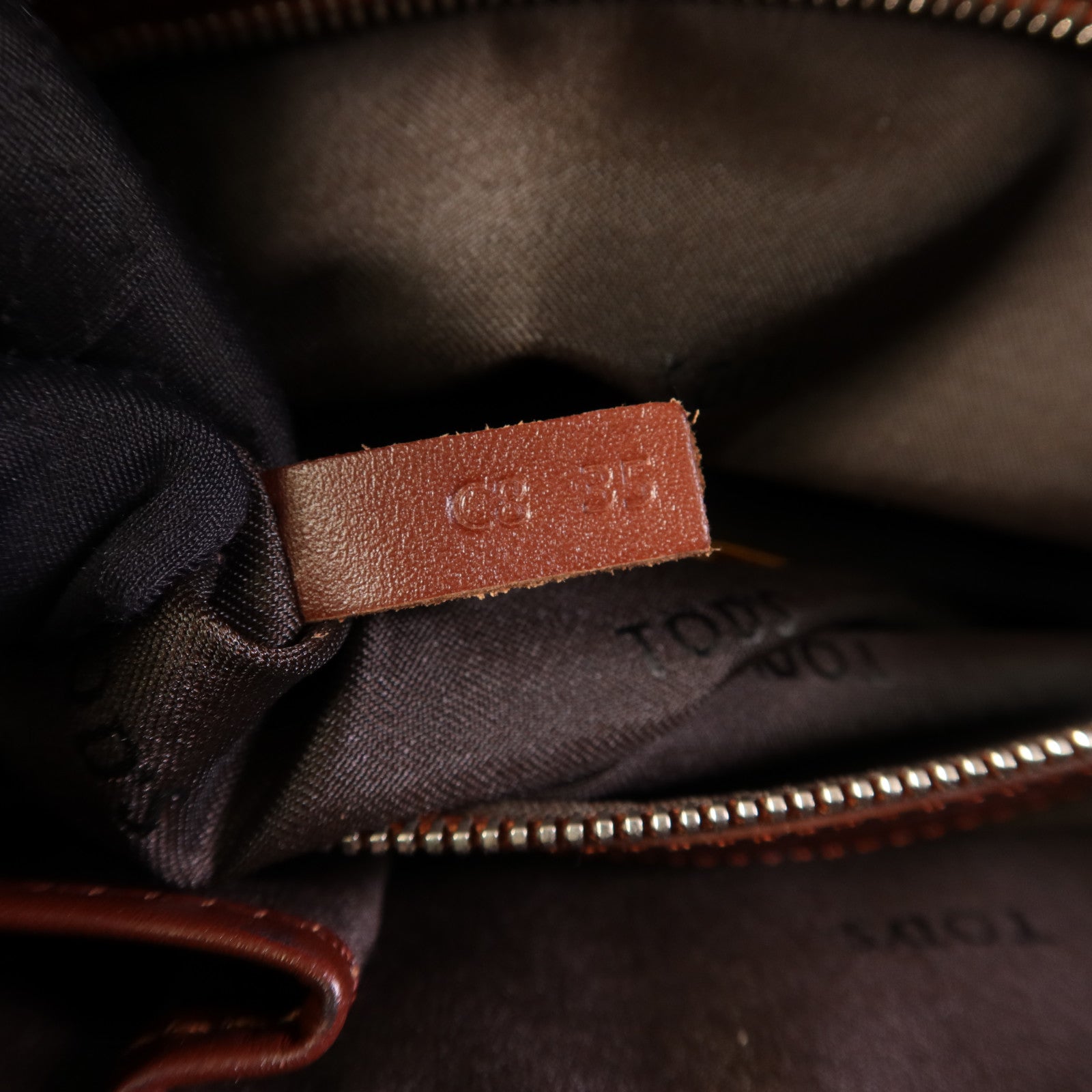 TOD'S 牛皮皮革2 Way Shoulder銀扣手挽肩背兩用袋