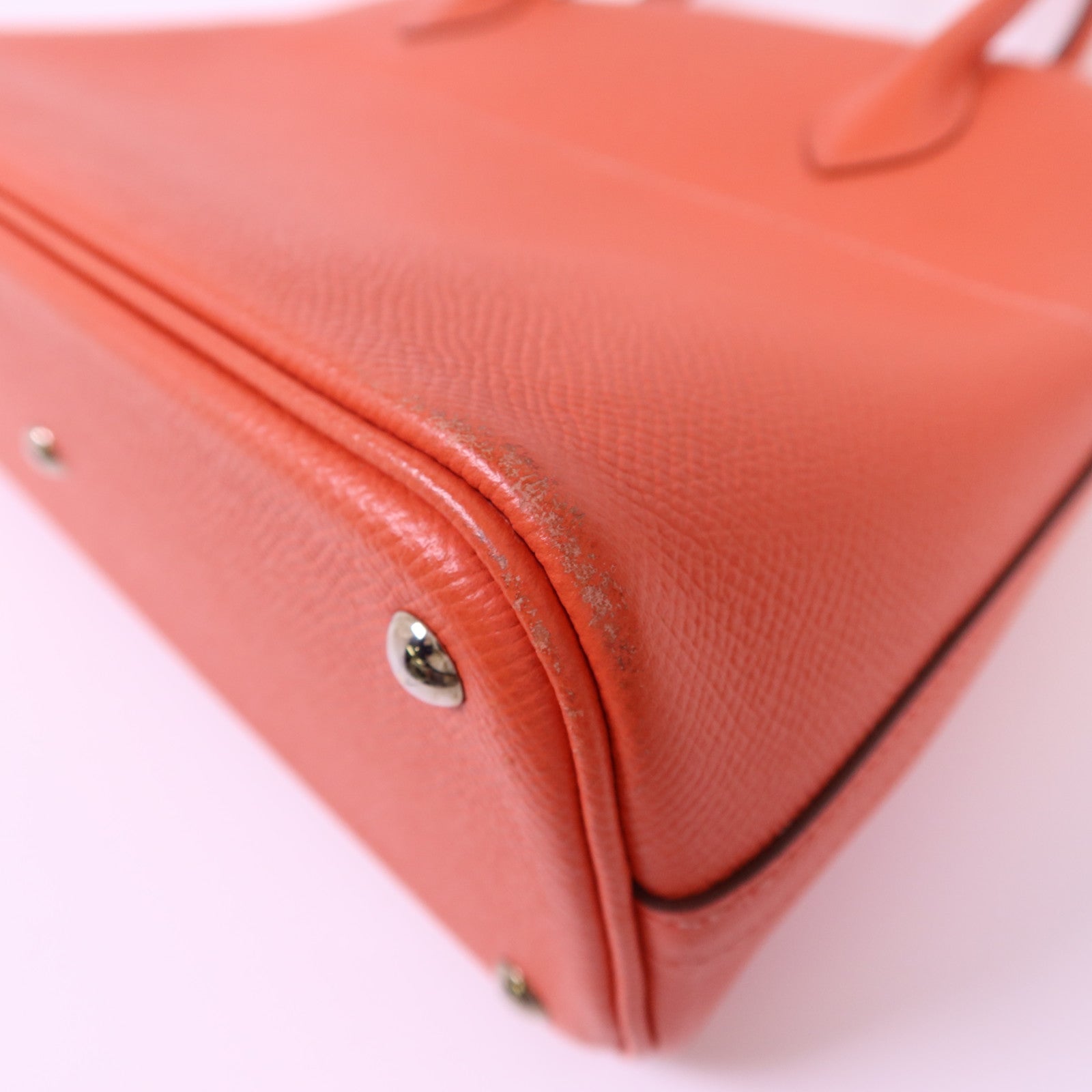 HERMES Epsom皮革Bolide 27銀扣手挽肩背兩用袋Rose Jaipur