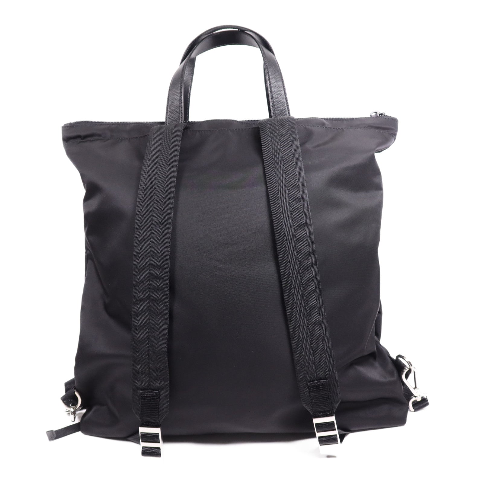 PRADA 尼龍Backpack銀扣背包