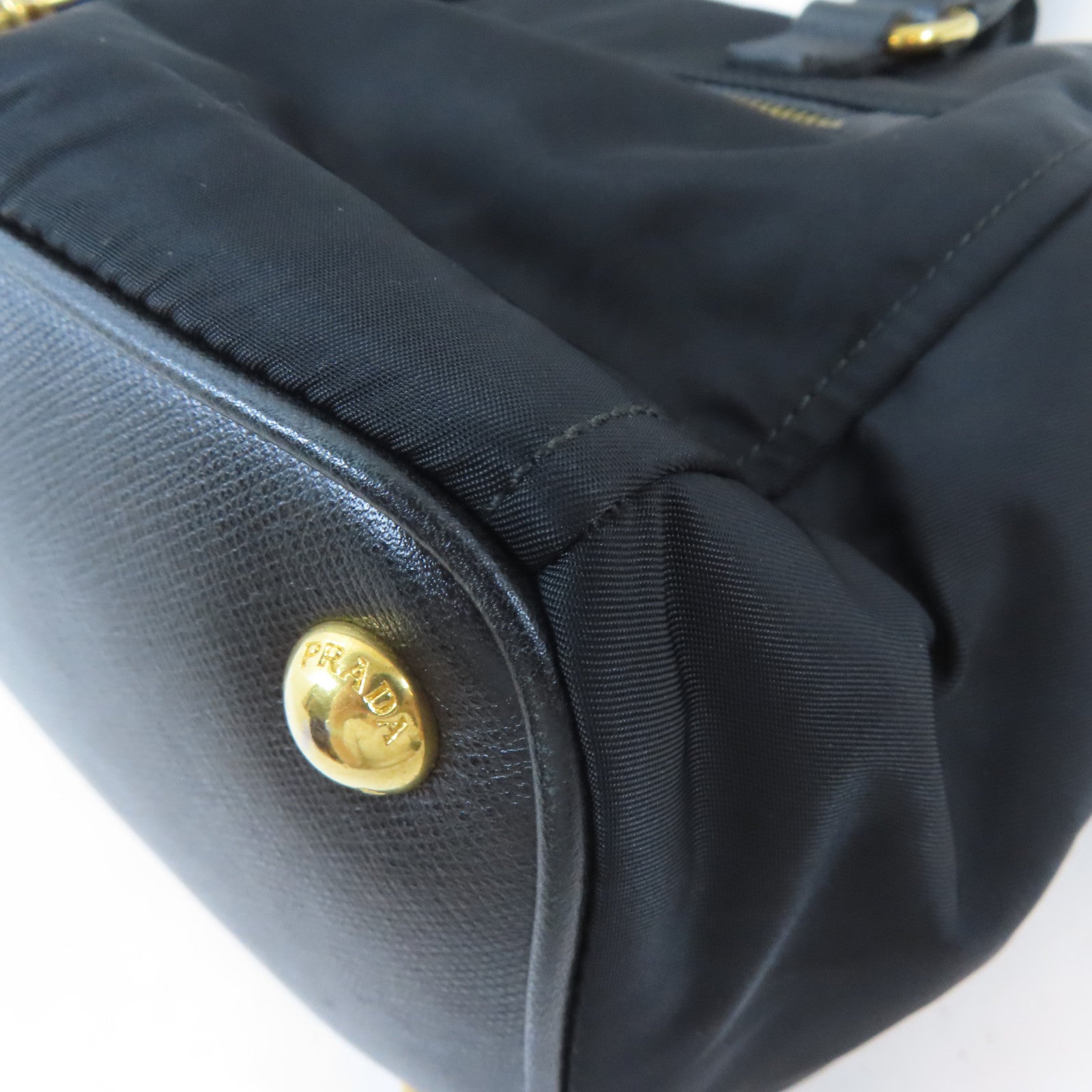 PRADA 【激減優惠】尼龍2 Way Shoulder Bag金扣手挽肩背兩用袋黑色