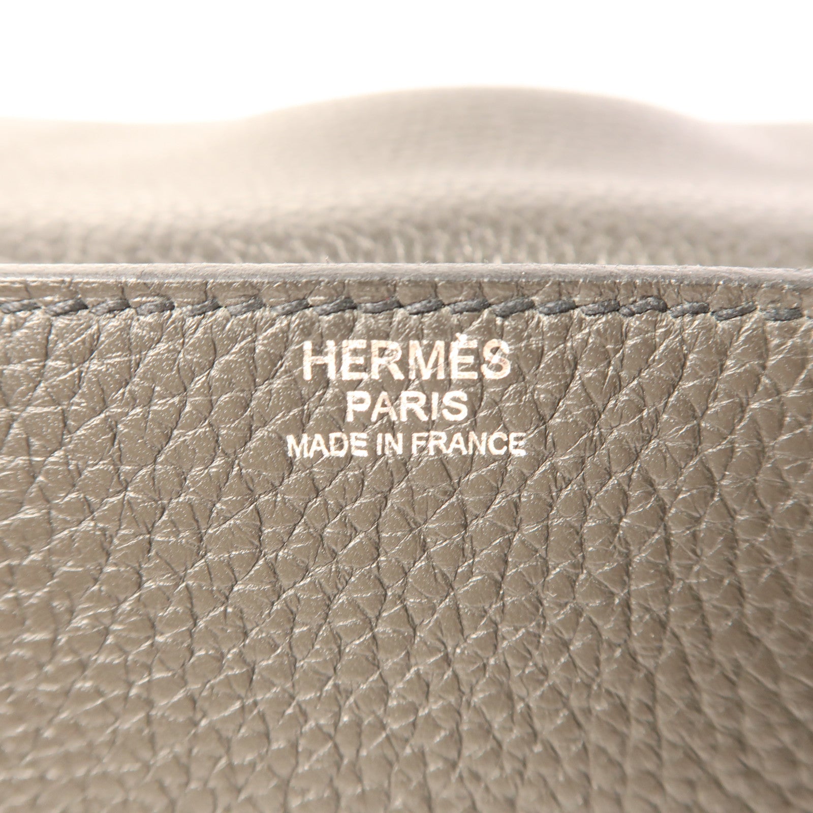 HERMES Clemence皮革Steve銀扣肩背袋Noir