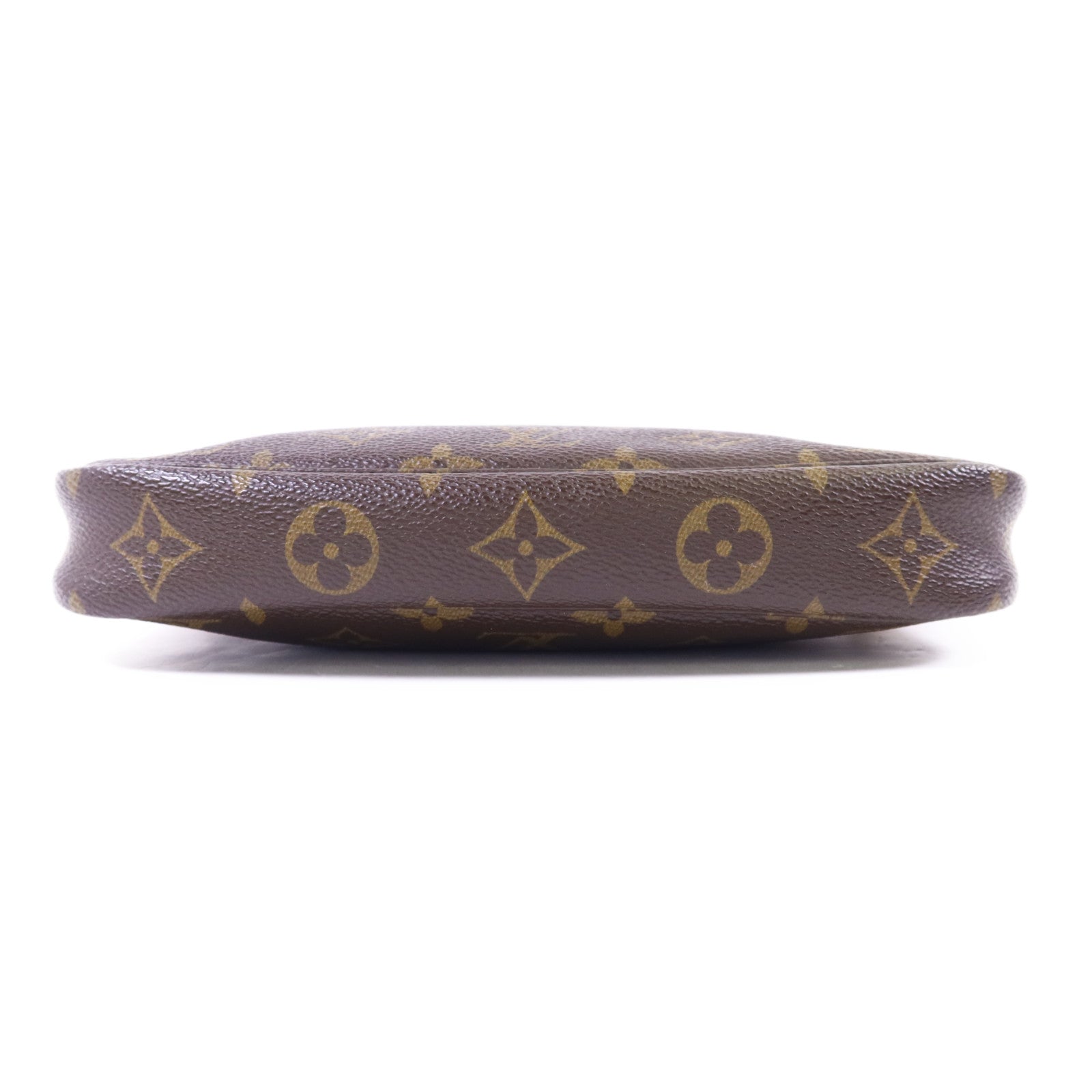 LOUIS VUITTON 【激減優惠】Monogram Pochette Accessoires金扣手挽袋棕色
