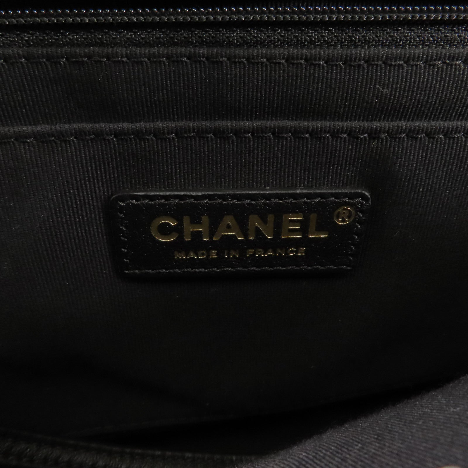 CHANEL 牛皮皮革/粗花呢Top Handle金扣手挽肩背兩用袋
