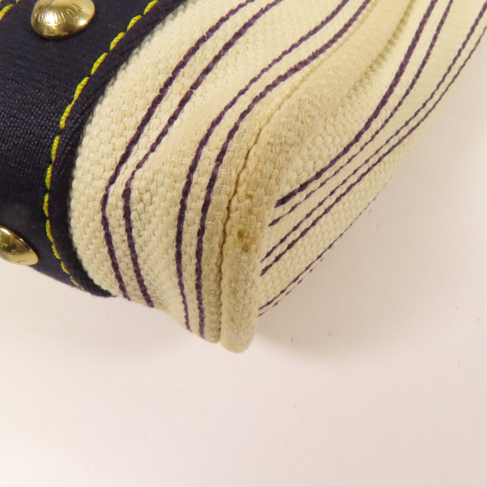 LOUIS VUITTON 帆布Antigua Cabas PM金扣手挽袋