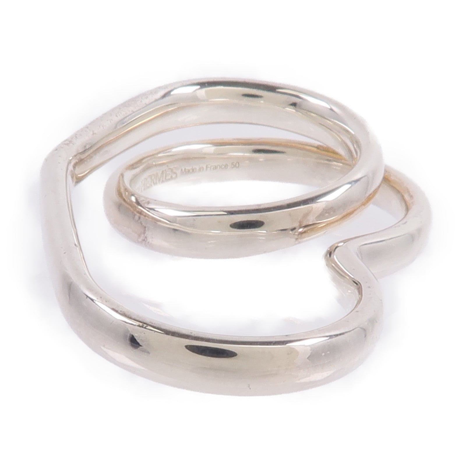 HERMES 925純銀Bague Double Vertige Coeur MM戒指