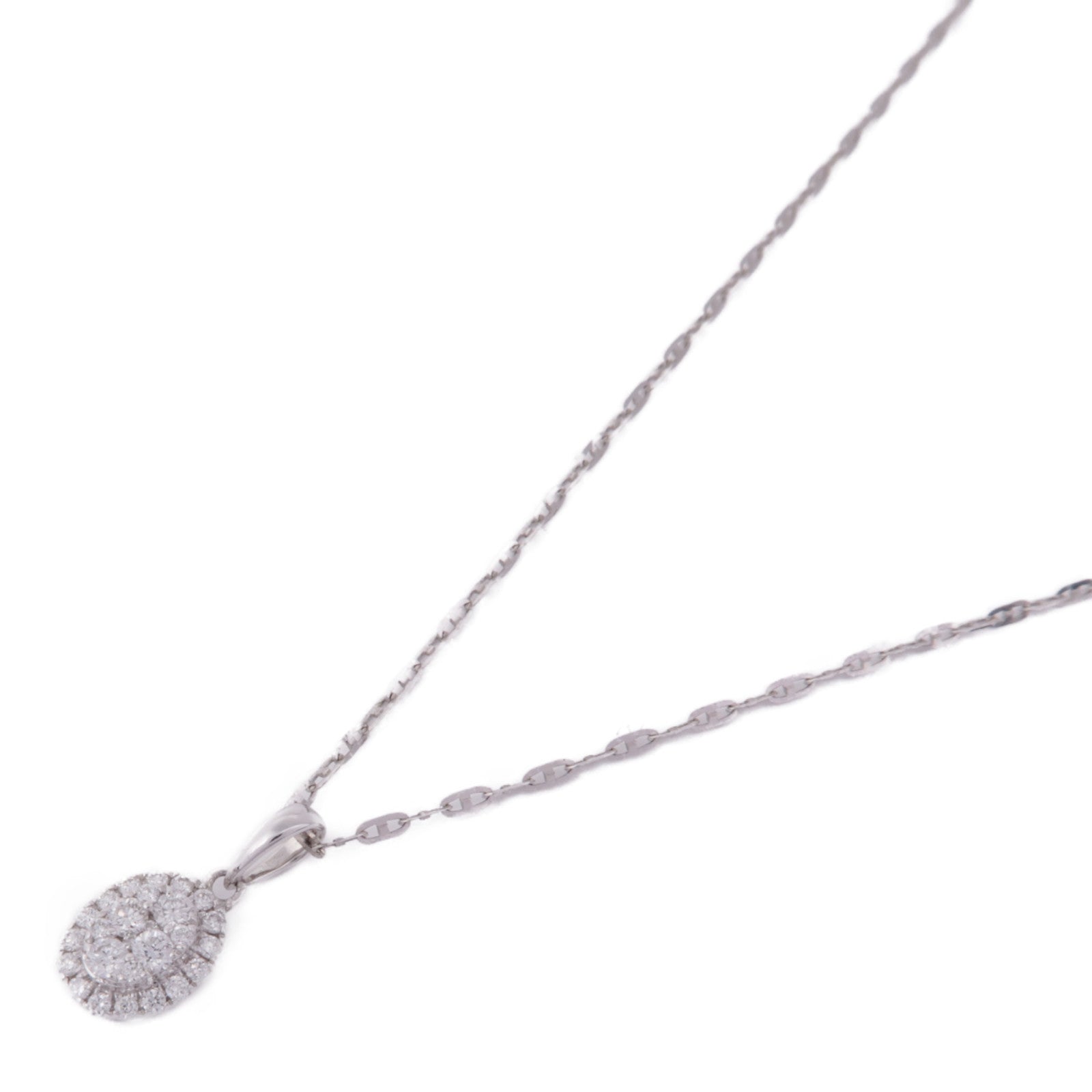 JEWELRY (PRICE DOWN) Diamond Necklace 18K White Gold