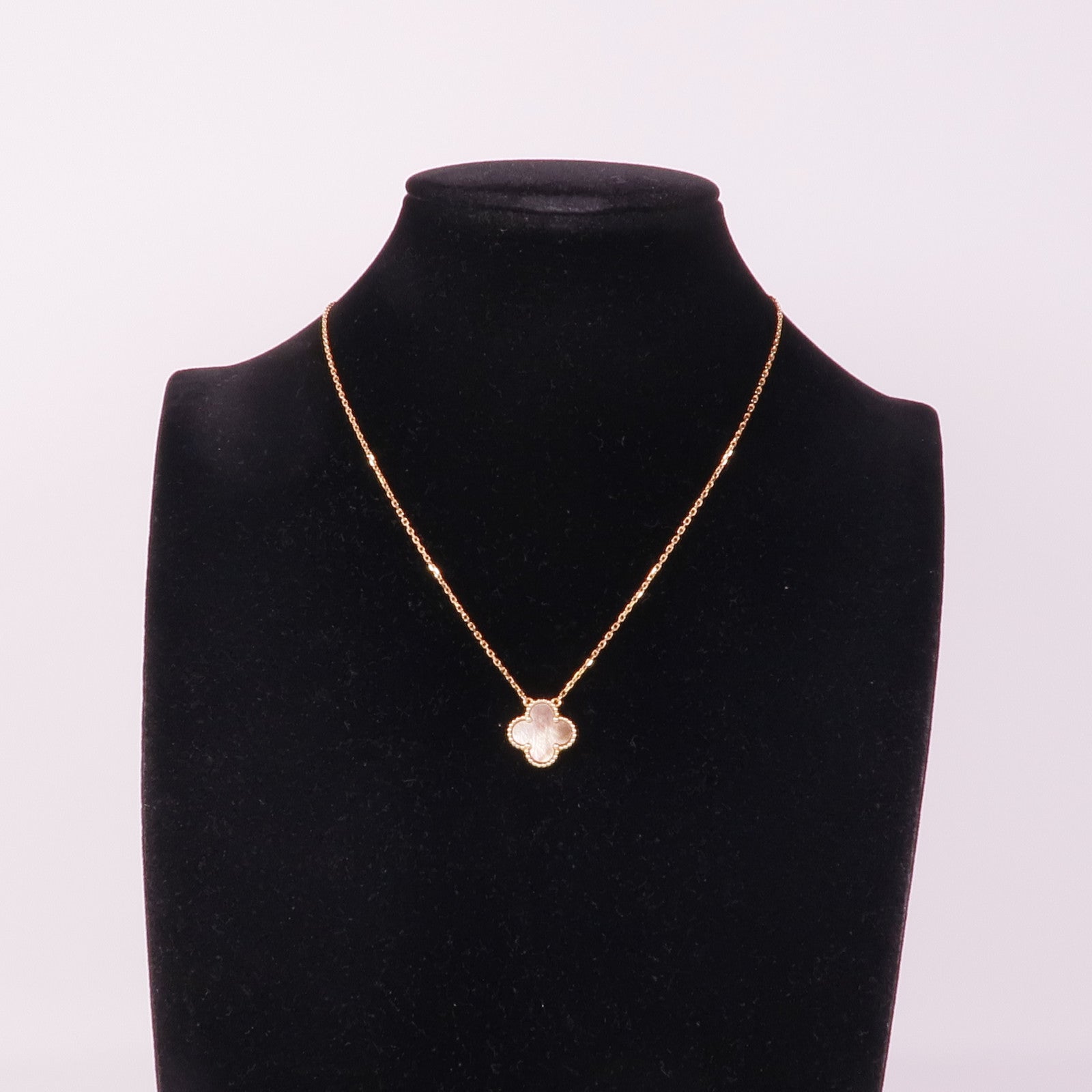 Van Cleef & Arpels 18K玫瑰金Vintage Alhambra Necklace珍珠貝母項鍊