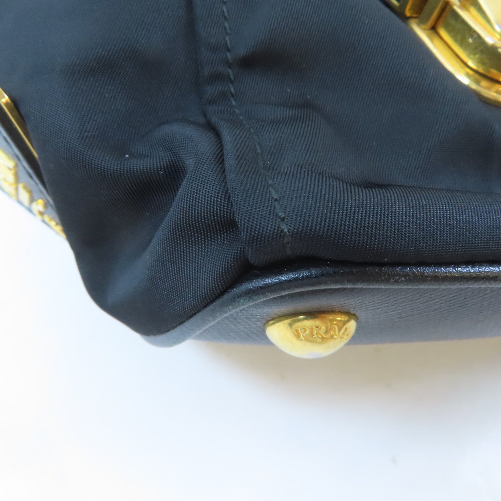 PRADA 【激減優惠】尼龍2 Way Shoulder Bag金扣手挽肩背兩用袋黑色