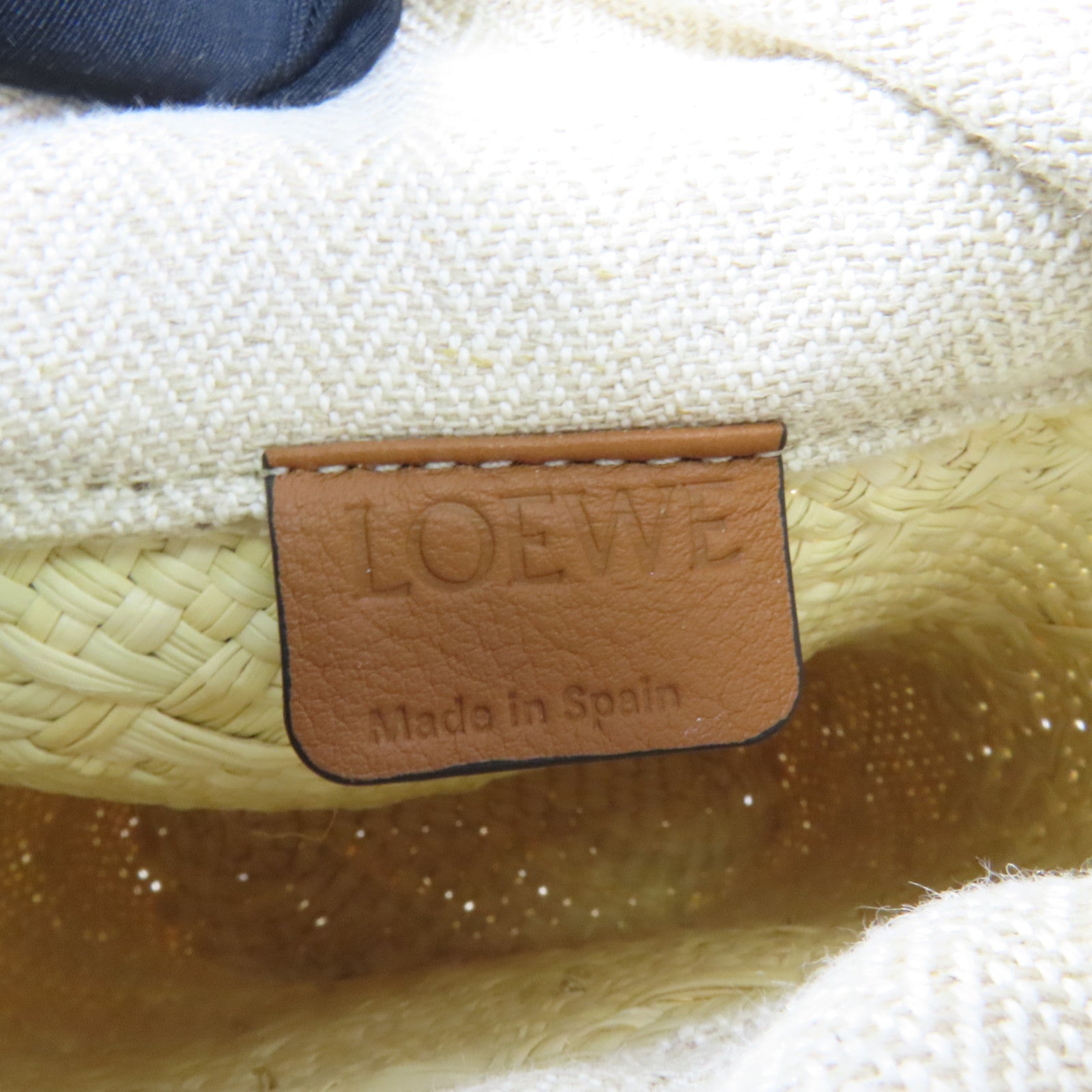 LOEWE 【激減優惠】Iraca Palm Square Pocket肩背袋
