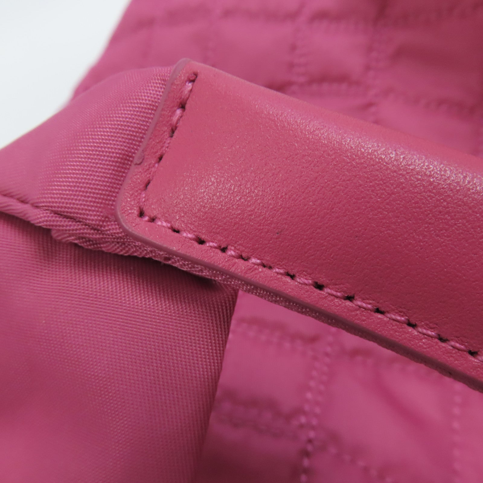 ANTEPRIMA 尼龍Tote Bag銀扣手挽肩背兩用袋粉紅色