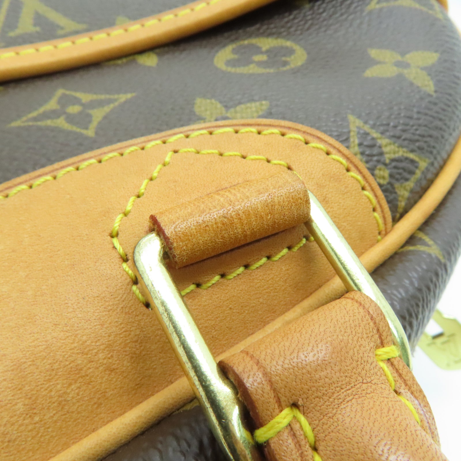 LOUIS VUITTON Monogram Trouville Hand Bag金扣手挽袋啡色