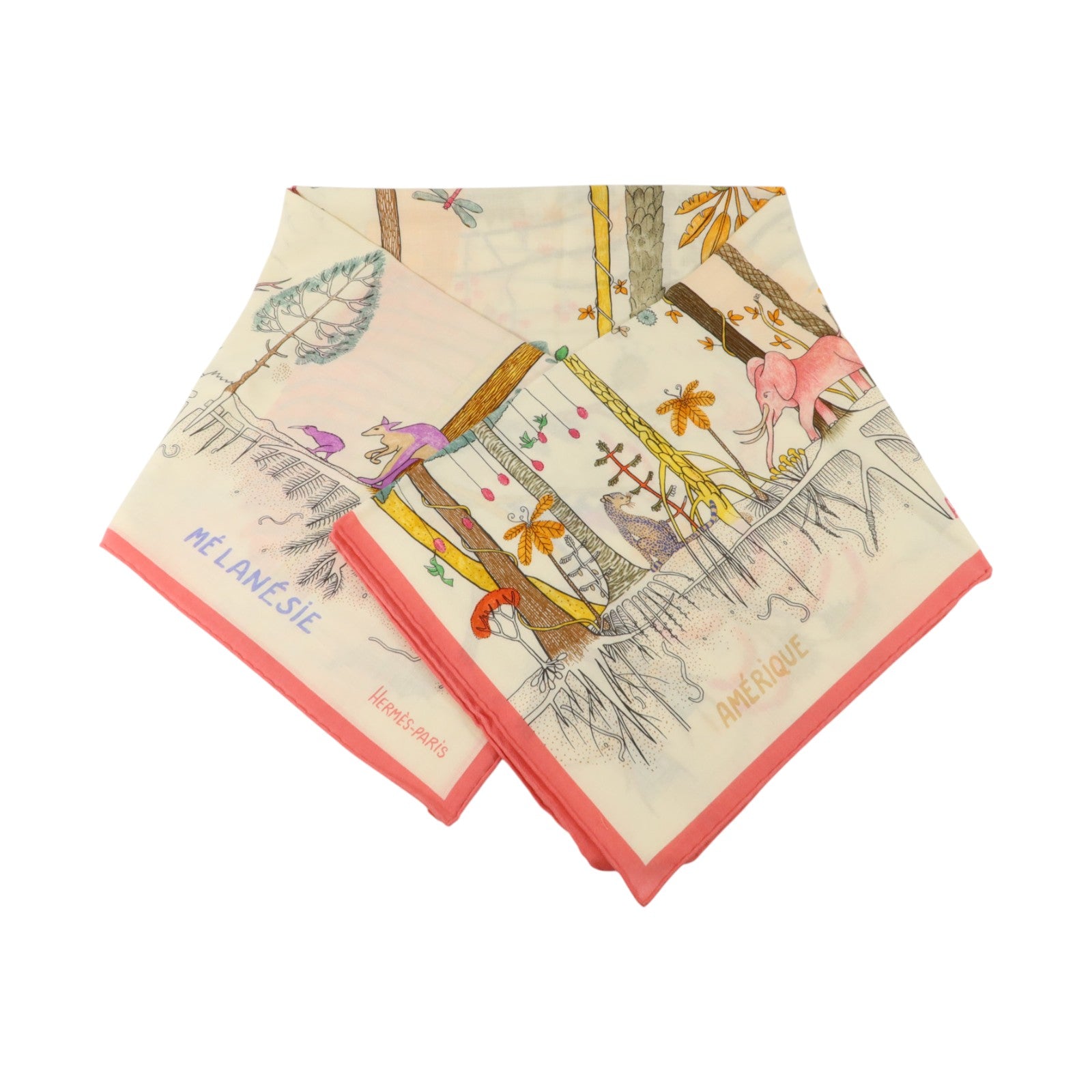 HERMES 羊絨/絲質Scarf 140X140絲巾