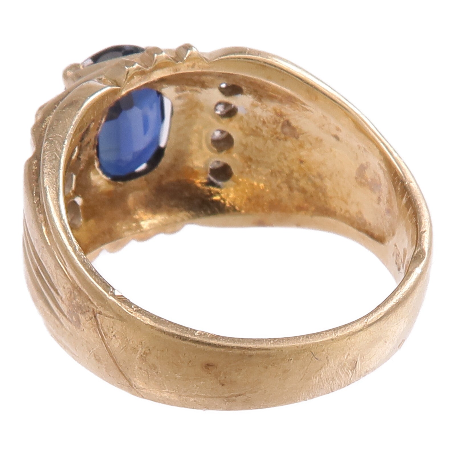 JEWELRY 18K黃金/白金Sapphire Diamond Ring藍寶石/鑽石戒指US#5.25
