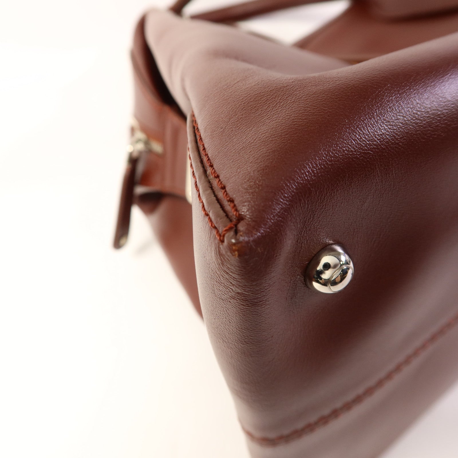 TOD'S 牛皮皮革2 Way Shoulder銀扣手挽肩背兩用袋