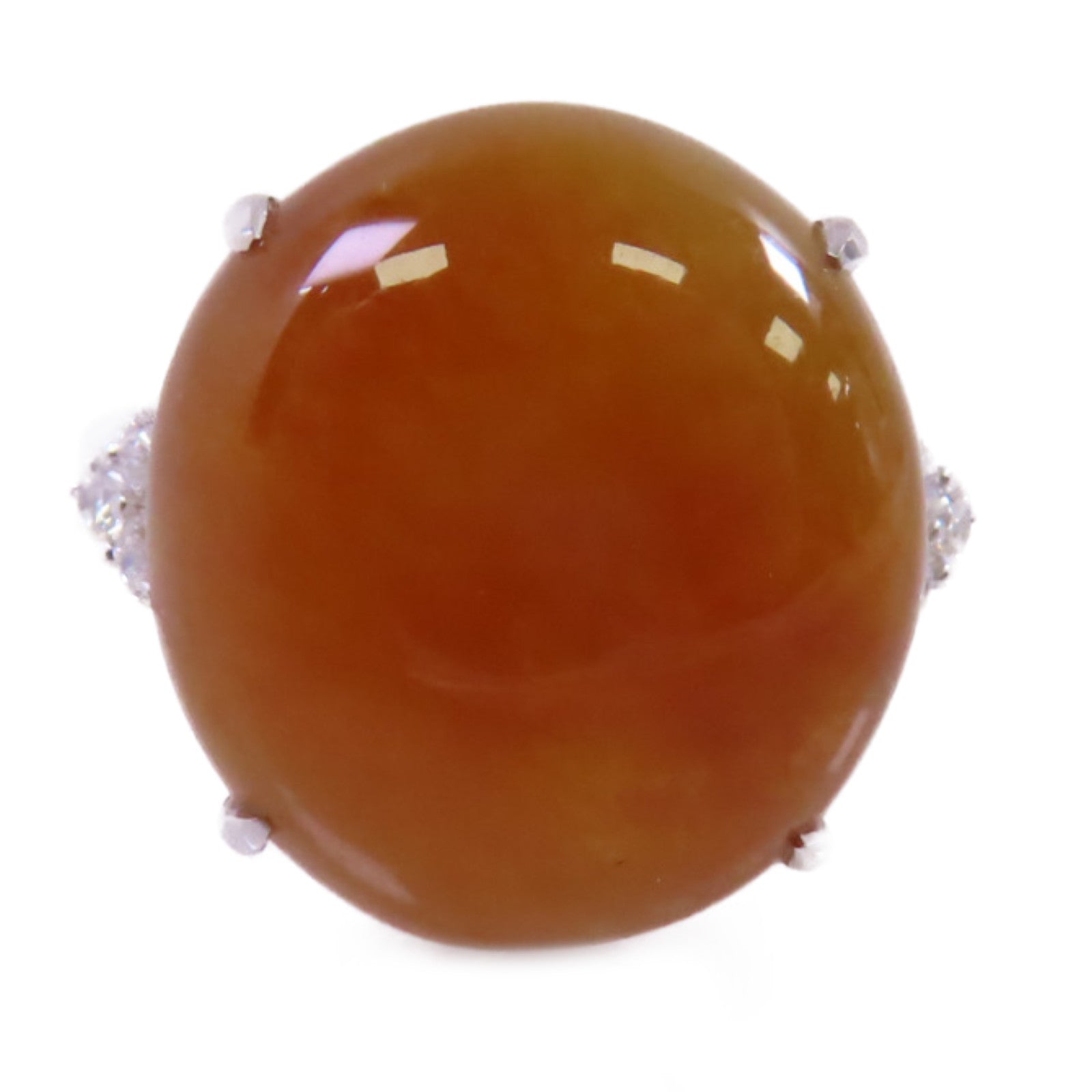 JEWELRY 18K白金/翡翠/0.24ct鑽石Jade Diamond Ring戒指US#7.75