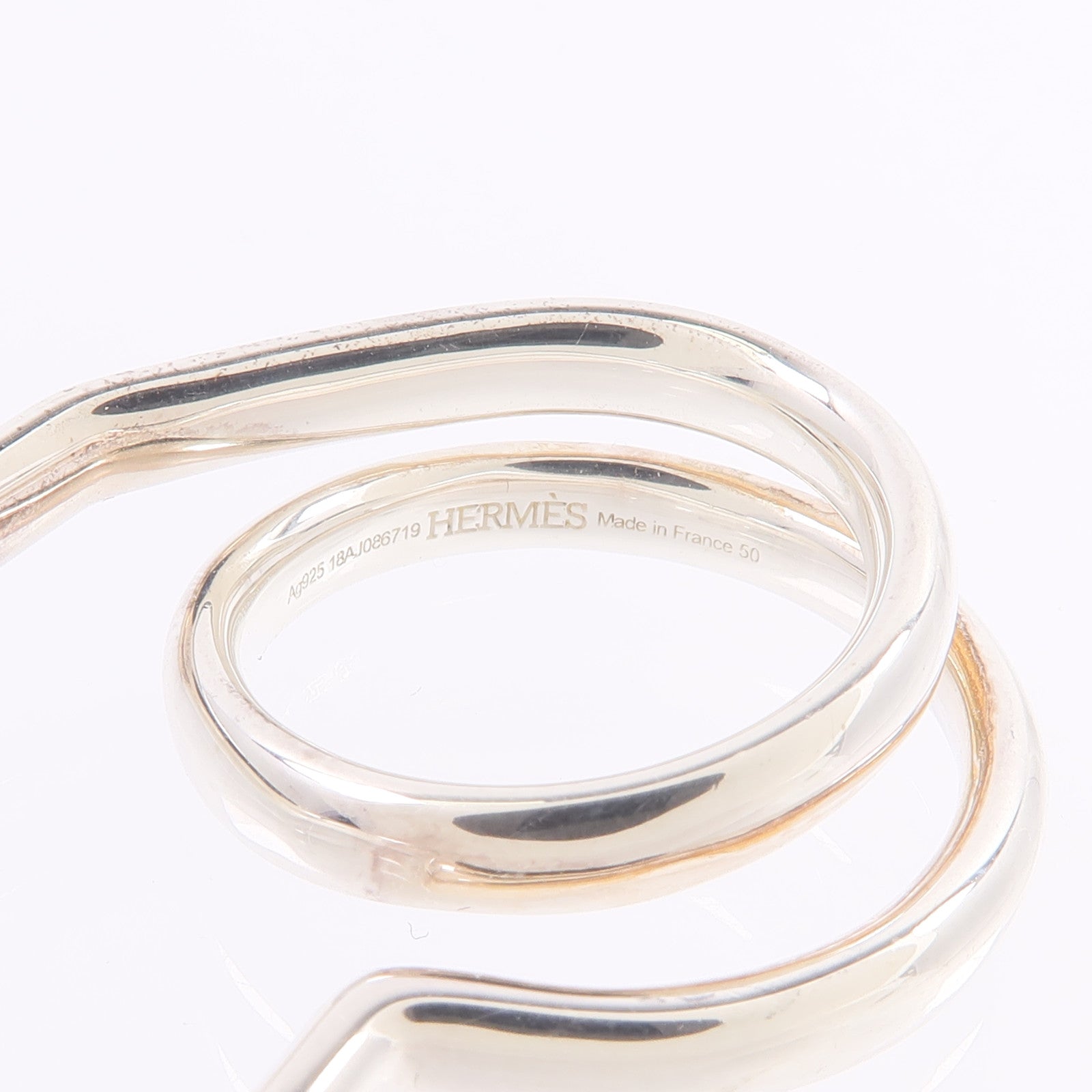 HERMES 925純銀Bague Double Vertige Coeur MM戒指