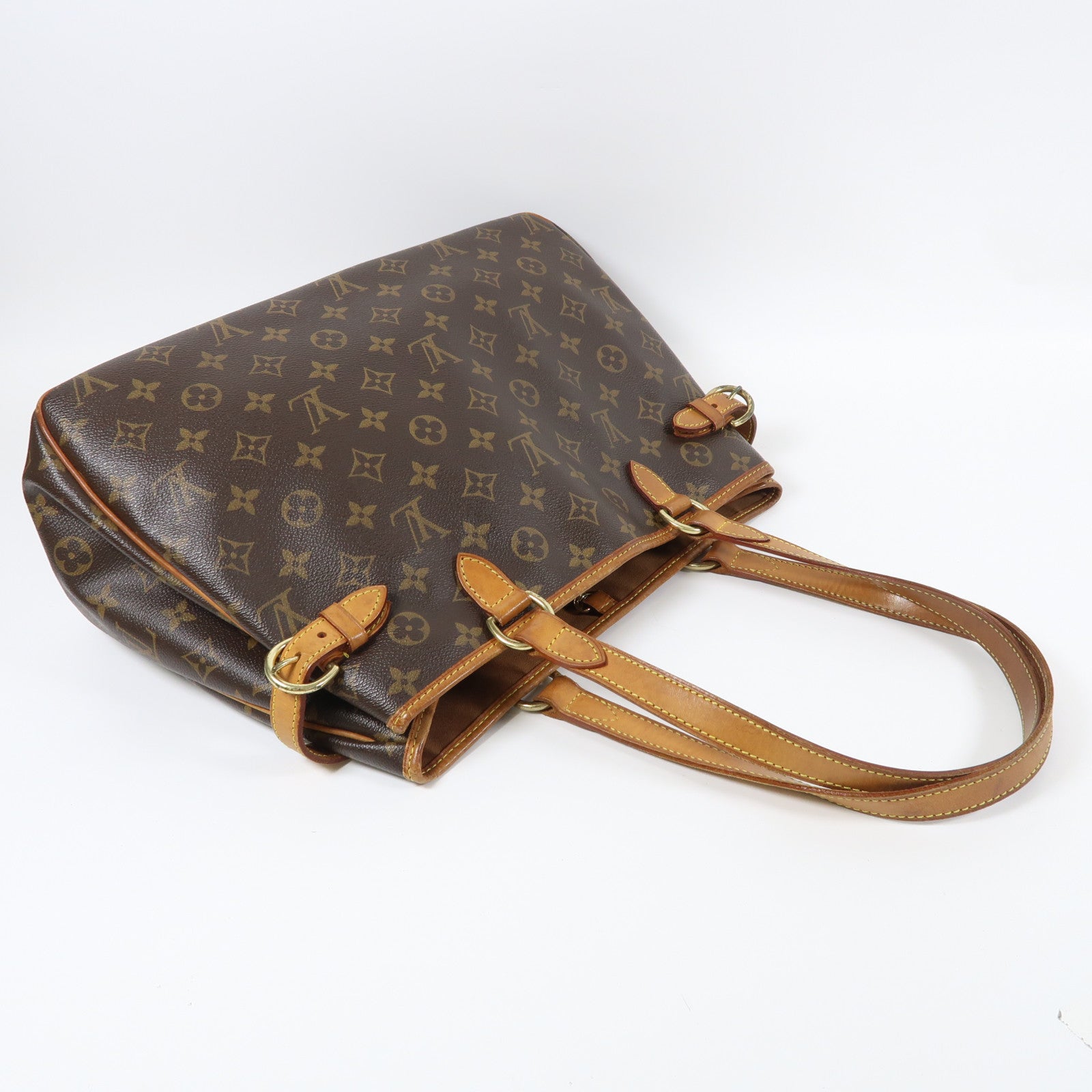 LOUIS VUITTON Monogram Batignolles Horizontal金扣肩背袋棕色
