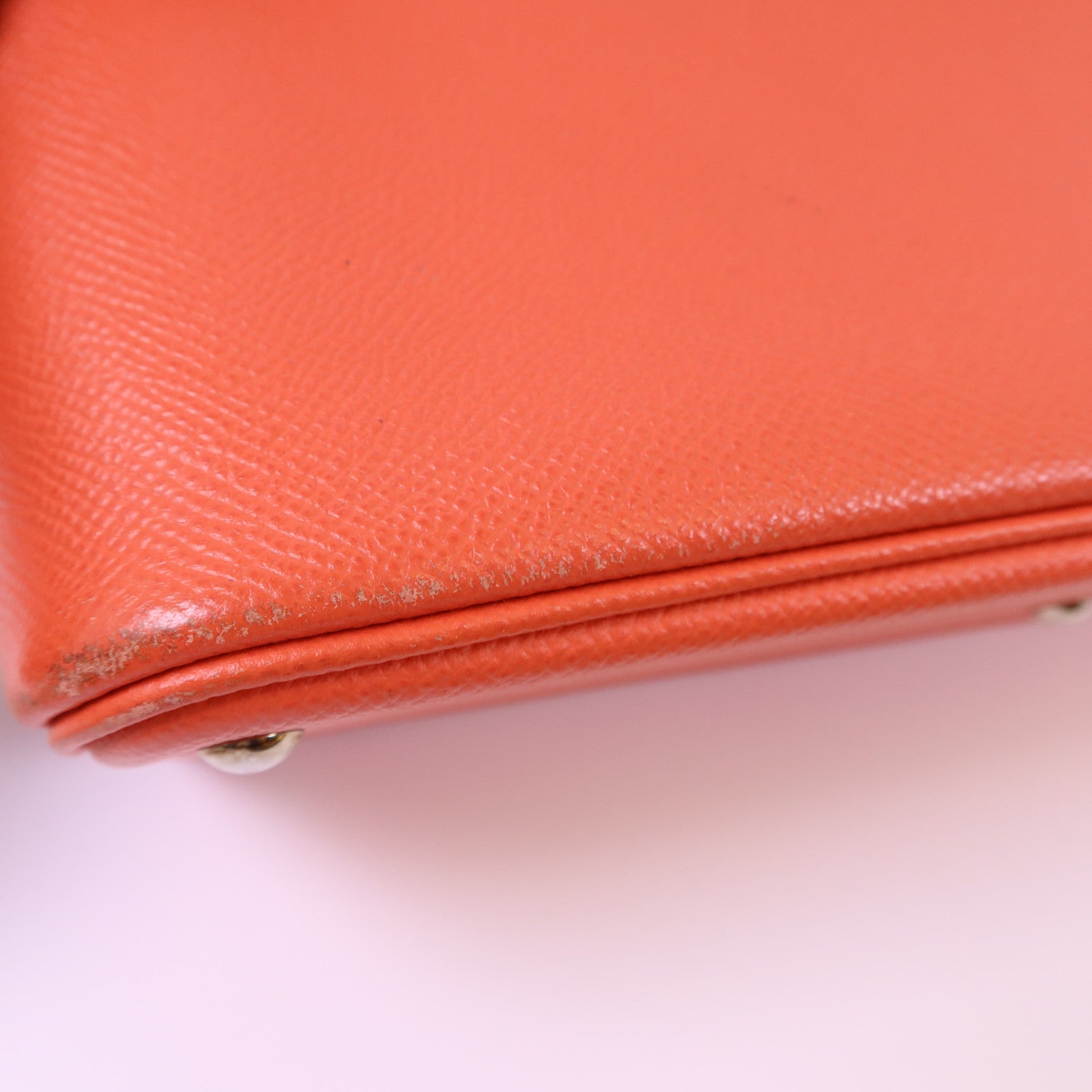 HERMES Epsom皮革Bolide 27銀扣手挽肩背兩用袋Rose Jaipur