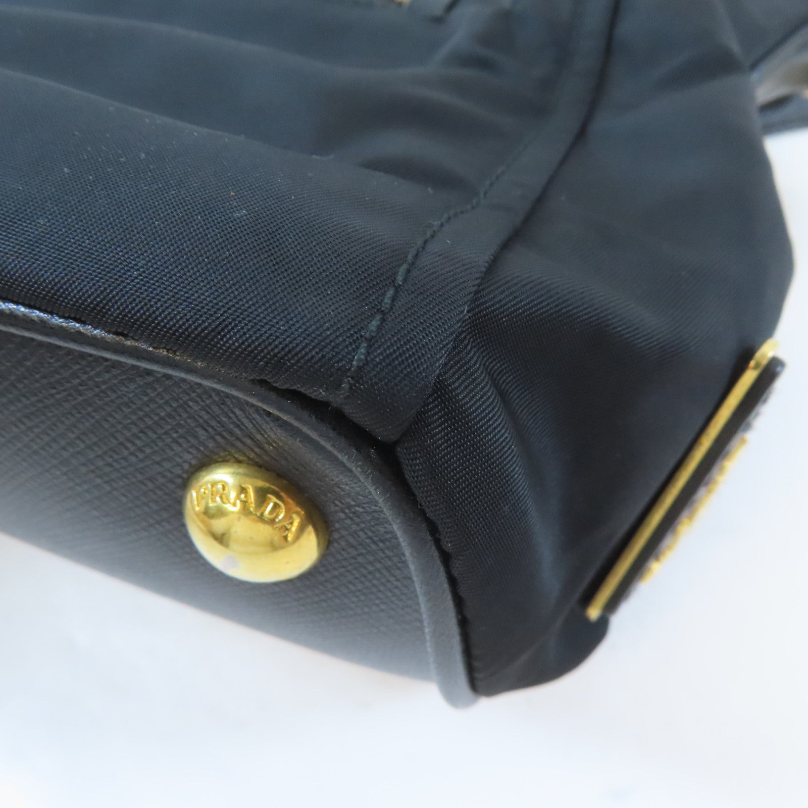PRADA 【激減優惠】尼龍2 Way Shoulder Bag金扣手挽肩背兩用袋黑色