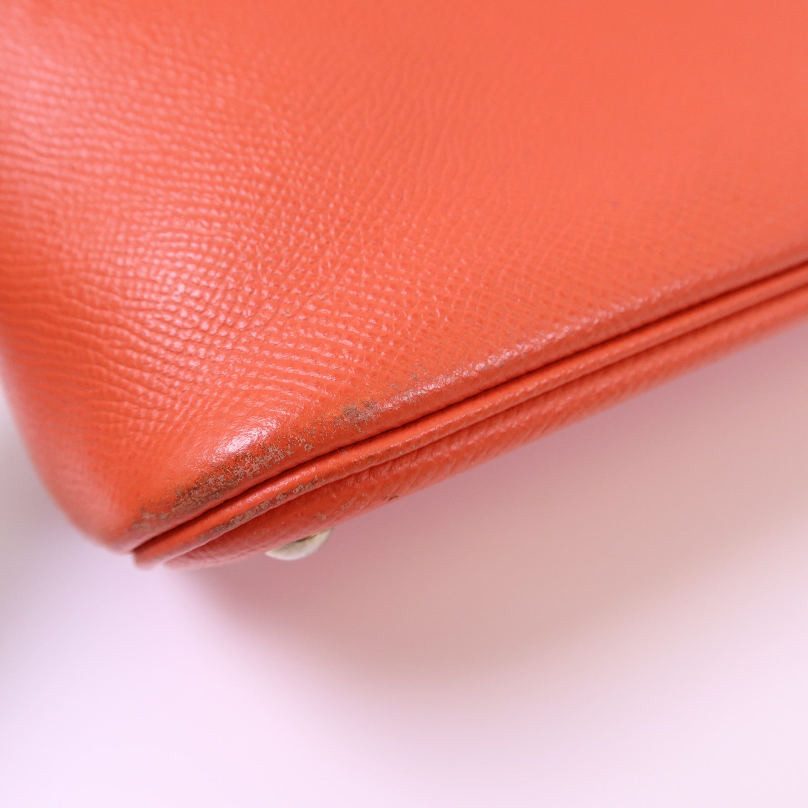 HERMES Epsom皮革Bolide 27銀扣手挽肩背兩用袋Rose Jaipur