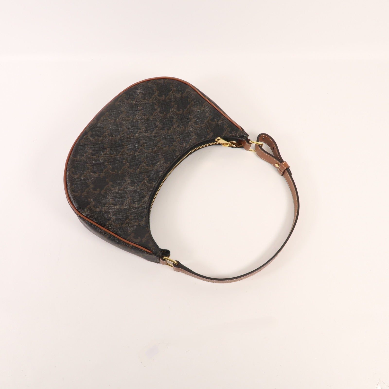 CELINE 塗層帆布Ava金扣肩背袋