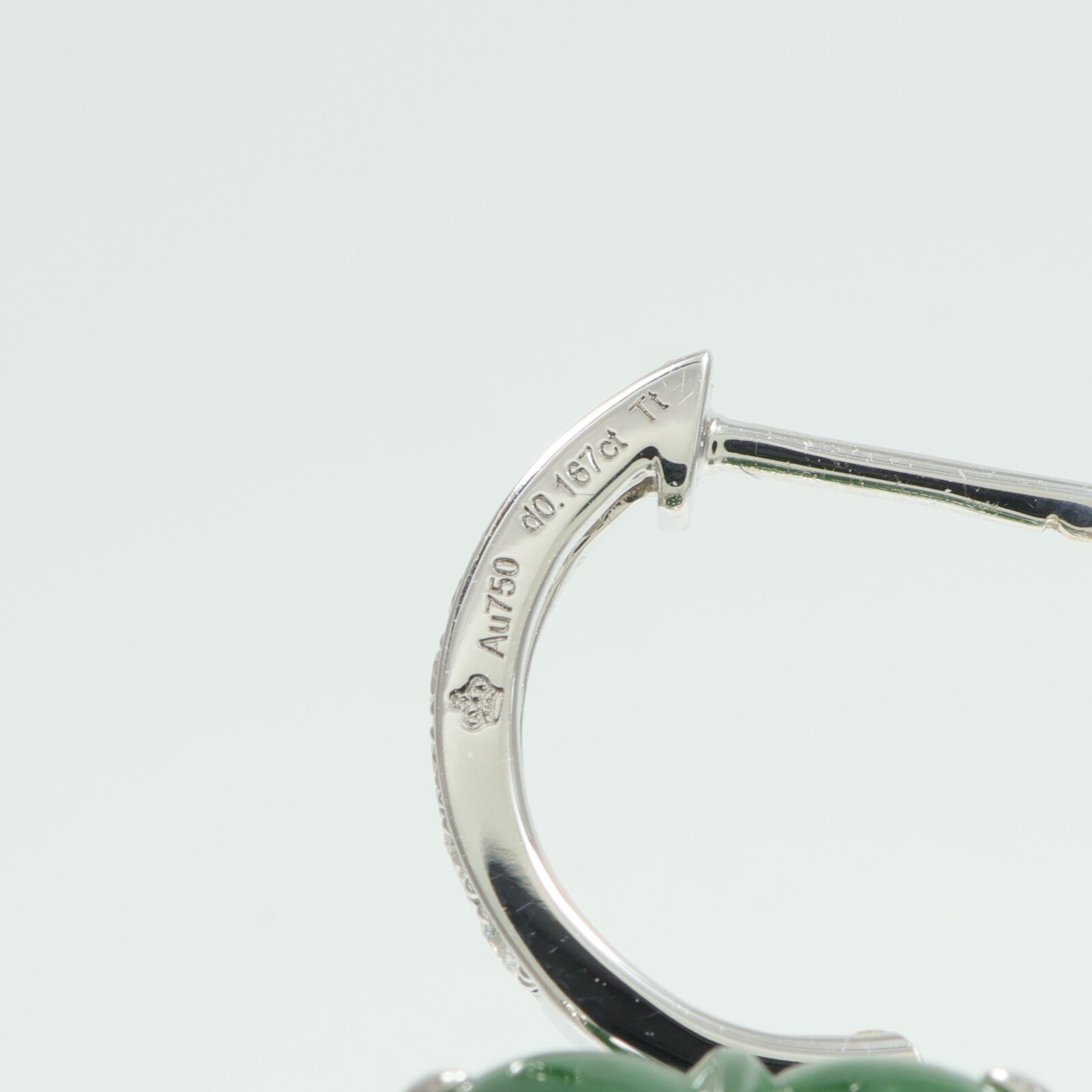 JEWELRY 18K白金Jade Diamond Earrings翡翠/鑽石戒指