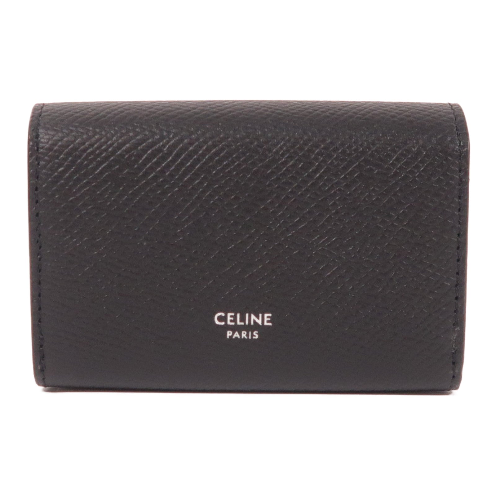 CELINE 牛皮皮革Card Holder銀扣卡片套