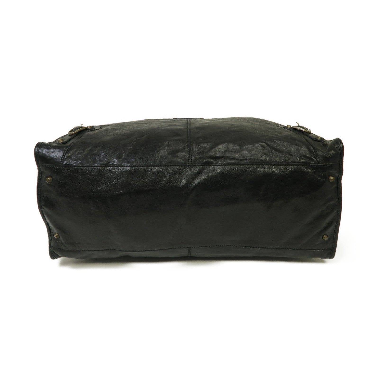 BALENCIAGA 牛皮皮革Weekender金扣肩背袋黒色