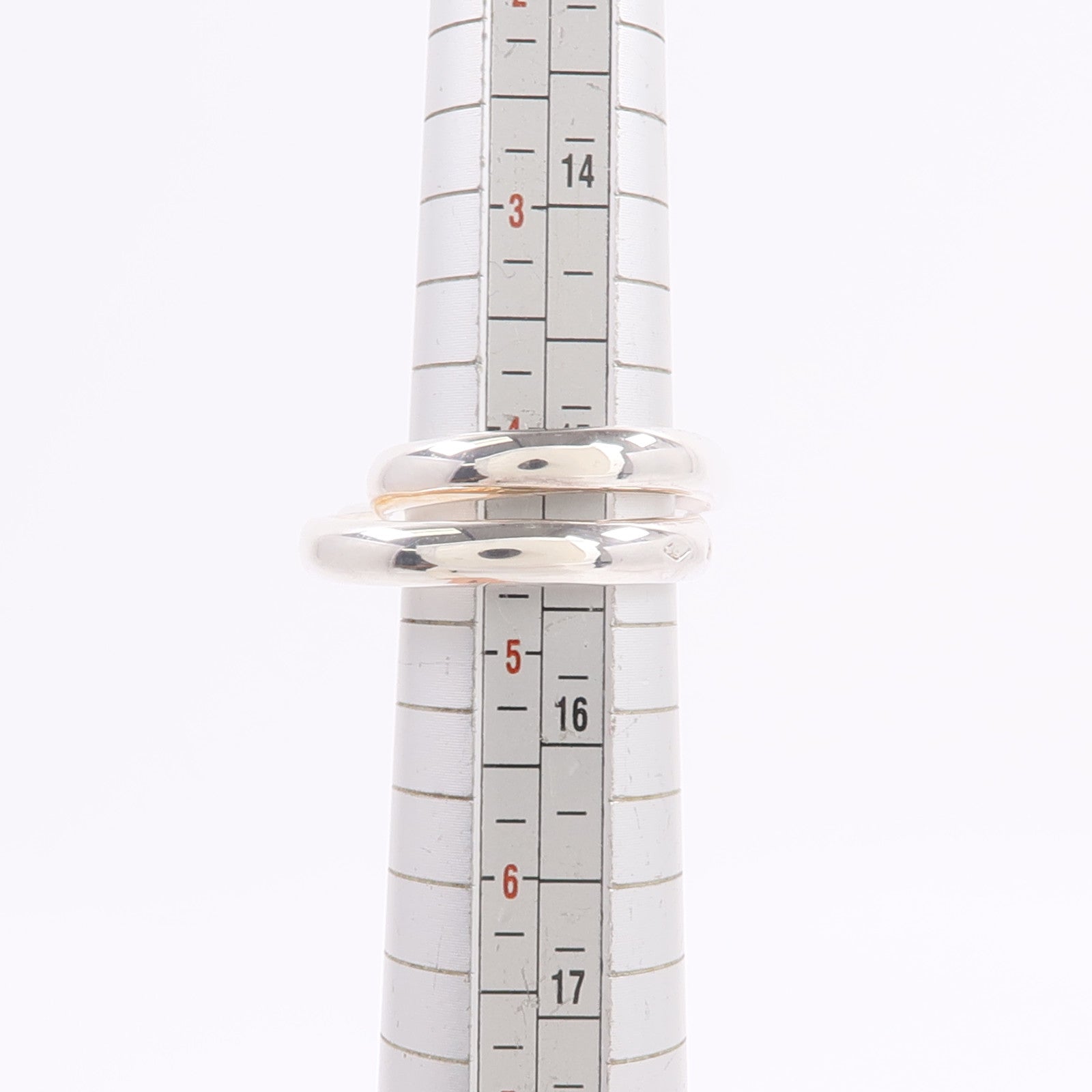 HERMES 925純銀Bague Double Vertige Coeur MM戒指