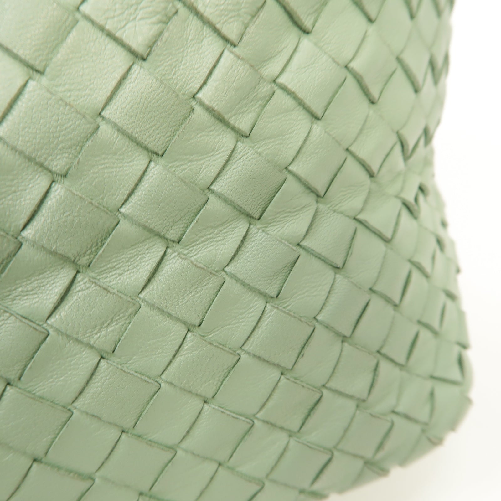 BOTTEGA VENETA 織紋皮革Shoulder Bag銀扣肩背袋綠色