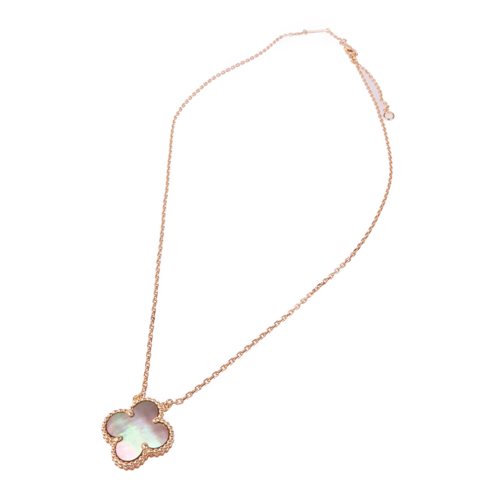 Van Cleef & Arpels 18K玫瑰金Vintage Alhambra Necklace珍珠貝母項鍊