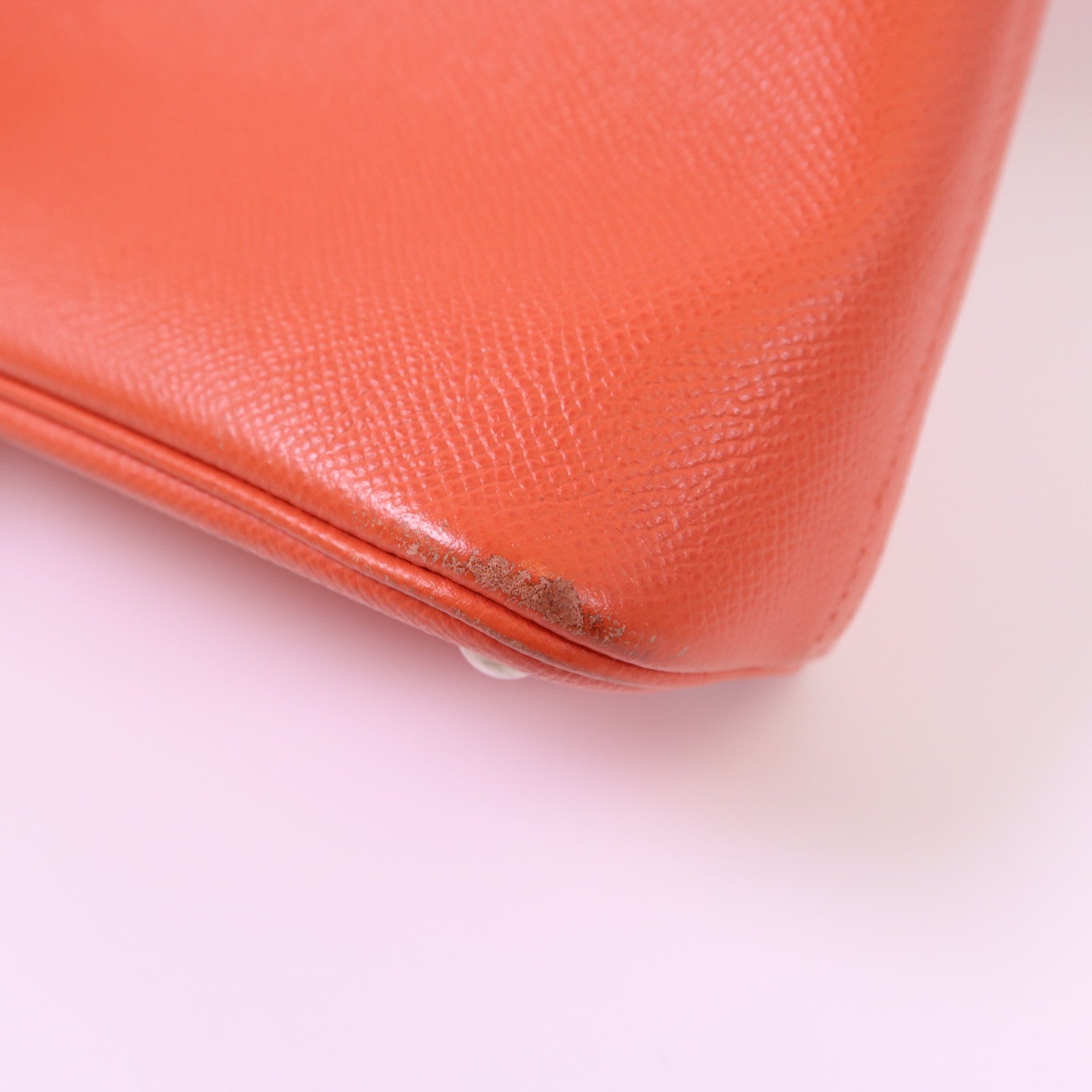 HERMES Epsom皮革Bolide 27銀扣手挽肩背兩用袋Rose Jaipur