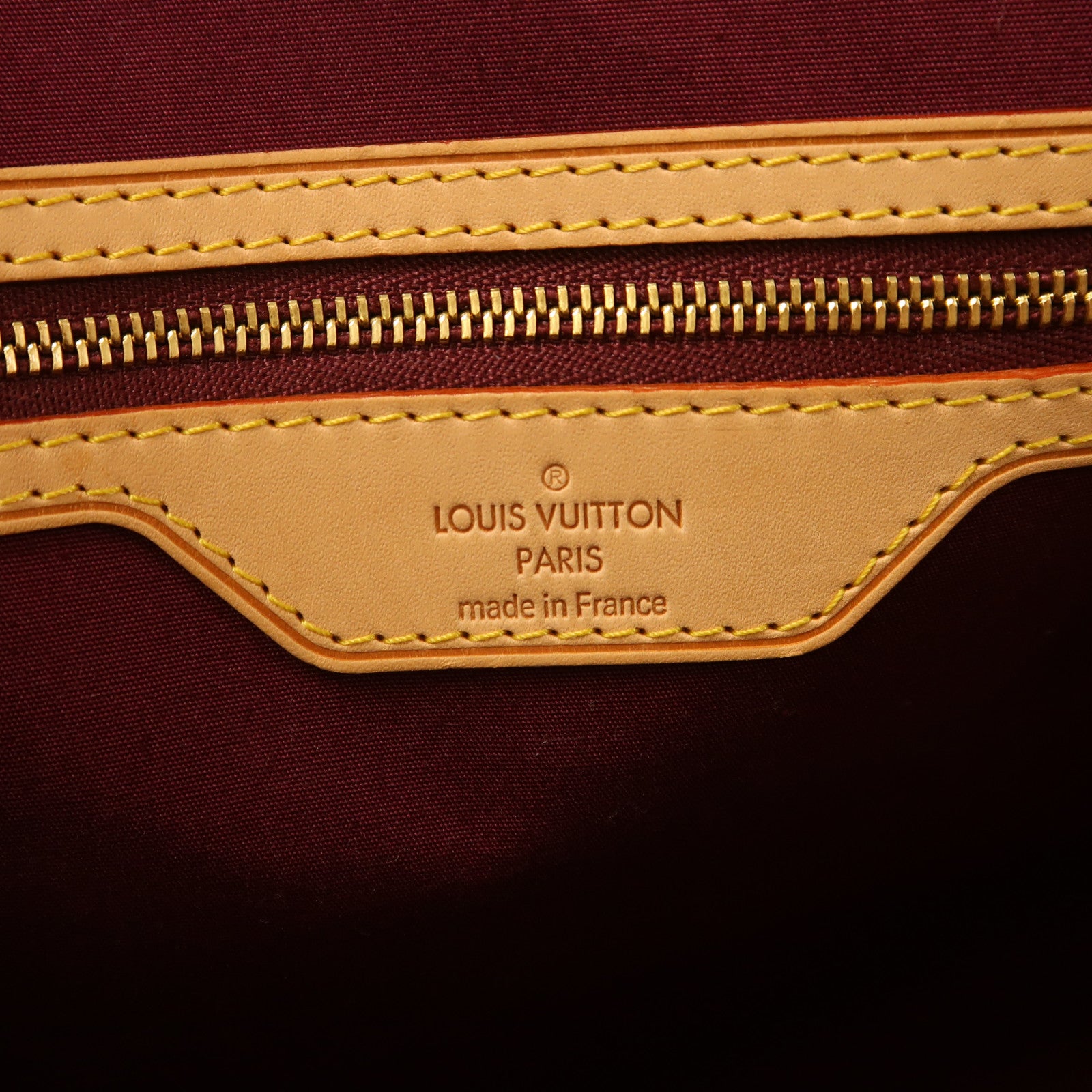 LOUIS VUITTON Monogram Vernis Brea MM金扣手挽肩背兩用袋酒紅色