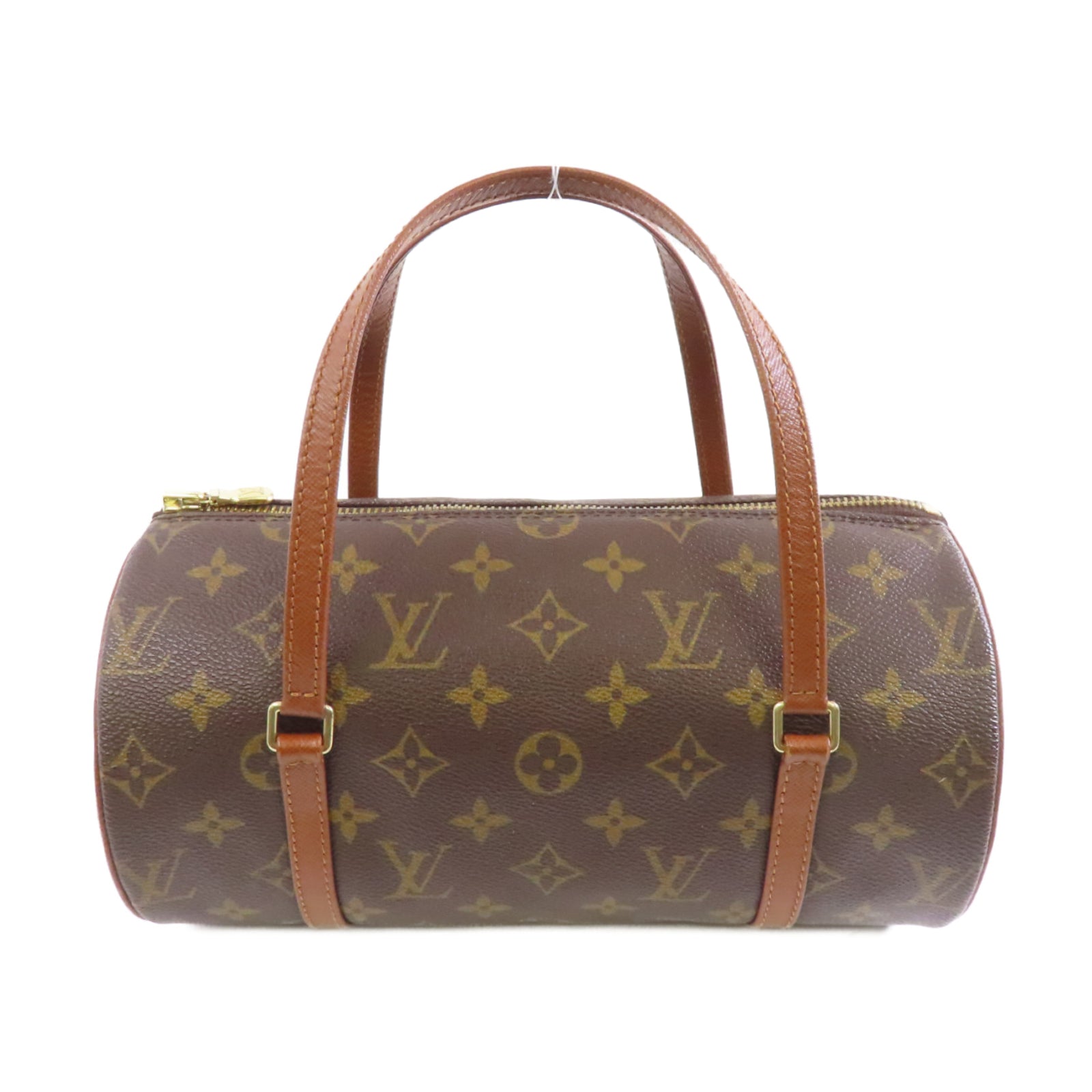 LOUIS VUITTON Monogram Papillon PM金扣手挽袋啡色