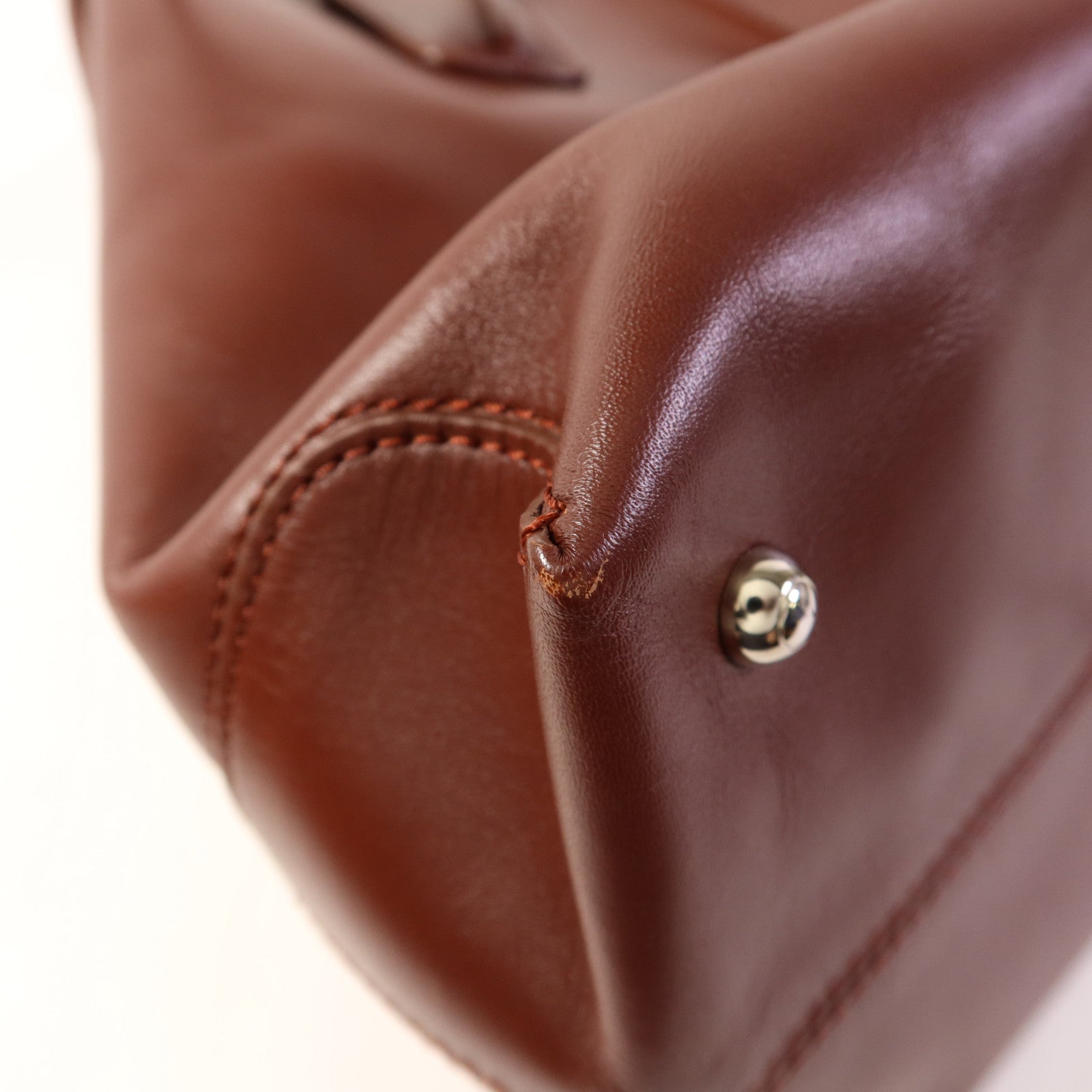 TOD'S 牛皮皮革2 Way Shoulder銀扣手挽肩背兩用袋